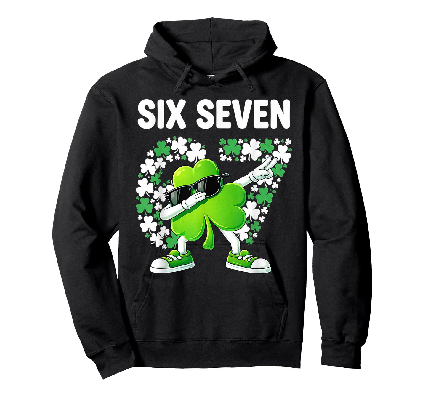 St Patricks Day Six Seven 6 7 Meme Shamrock Kids Girls Boys T-Shirt