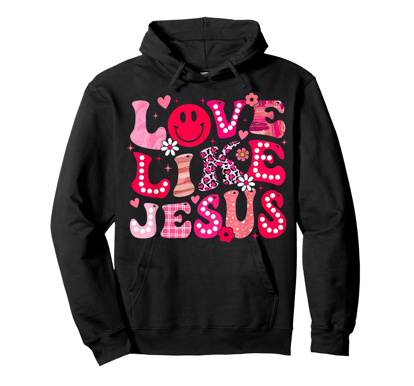 Groovy Love Like Jesus Valentine Christian Girl Women Kid T-Shirt