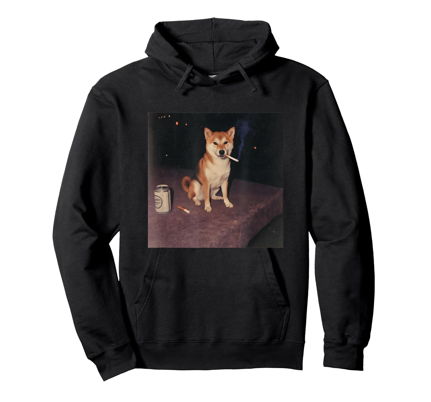 Funny Smoking Shiba Inu Dog Cigarette Beer Gen Z T-Shirt