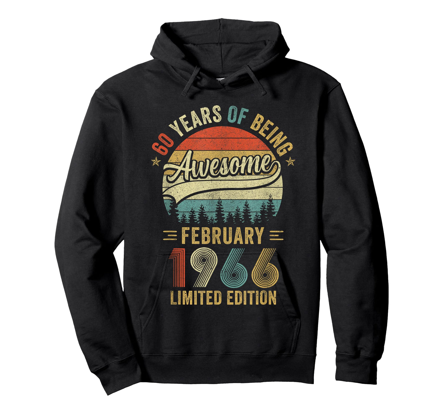 Vintage February 1966 Old 60Th Birthday Men Women T-Shirt
