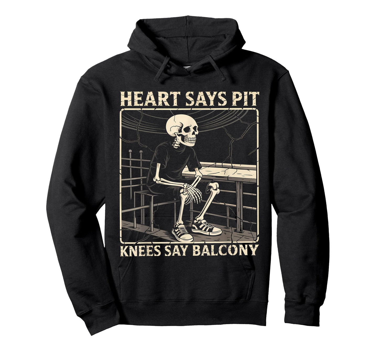Heart Says Pit Knees Say Balcony T-Shirt