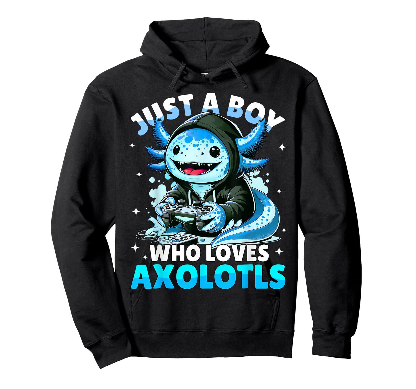Just A Boy Who Loves Axolotls Kids Boys Cute Gamer T-Shirt