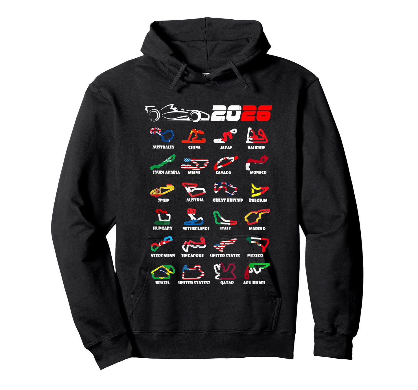 Race Car Enthusiast Motorsport Racing Fan World Flags T-Shirt