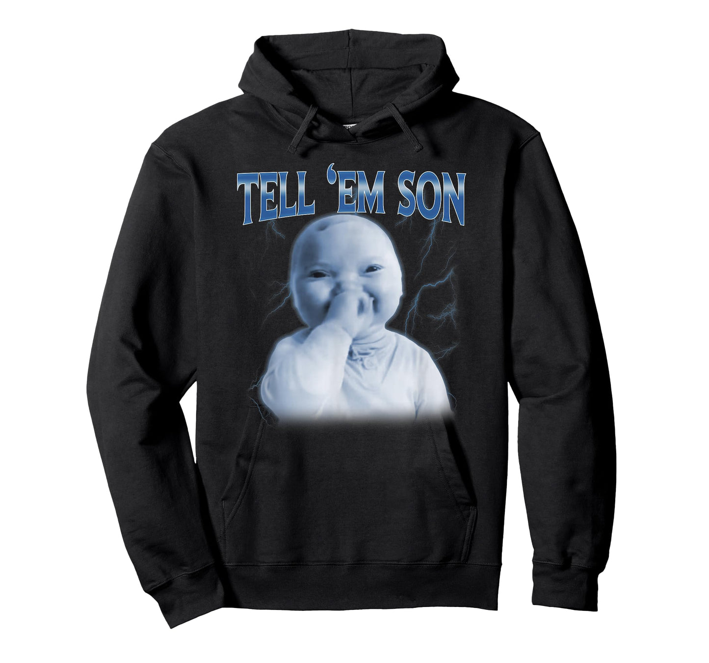 Tell 'Em Son AI Niche Motion Baby Holding Laugh Genz Meme T-Shirt