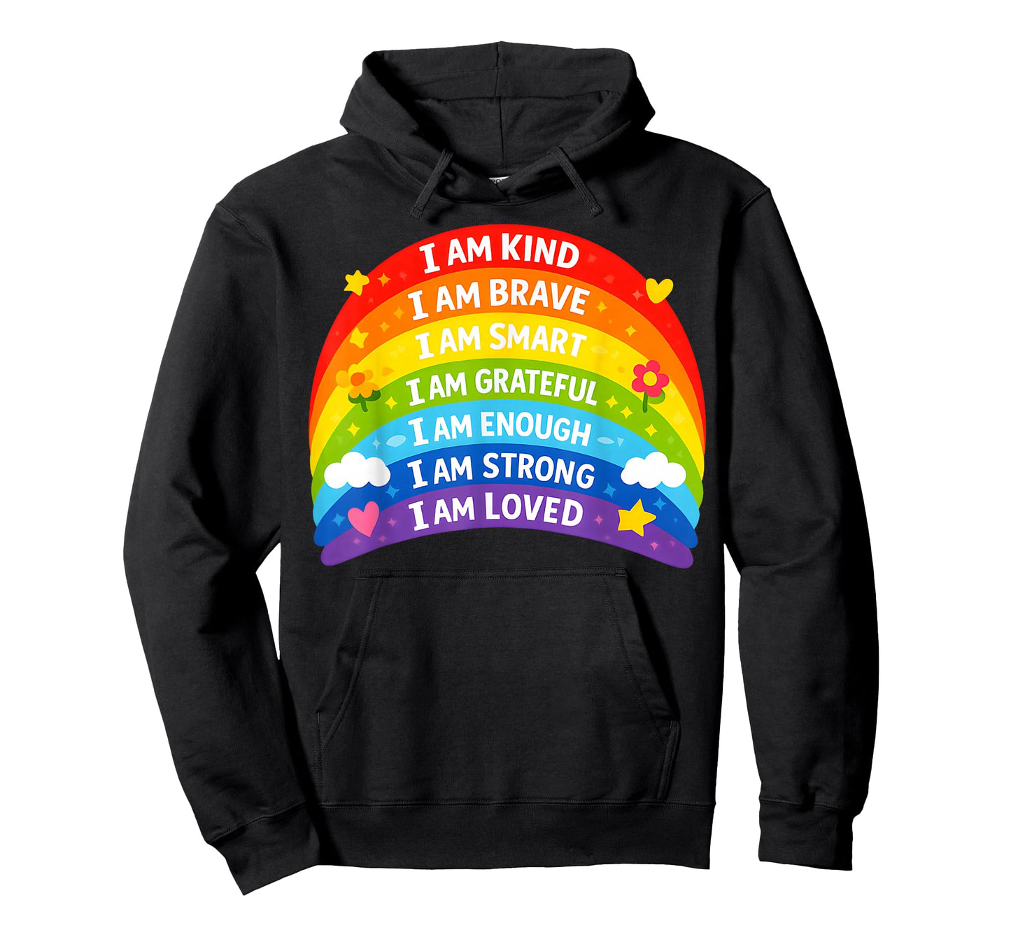 Positive Affirmations Rainbow for Kids T-Shirt
