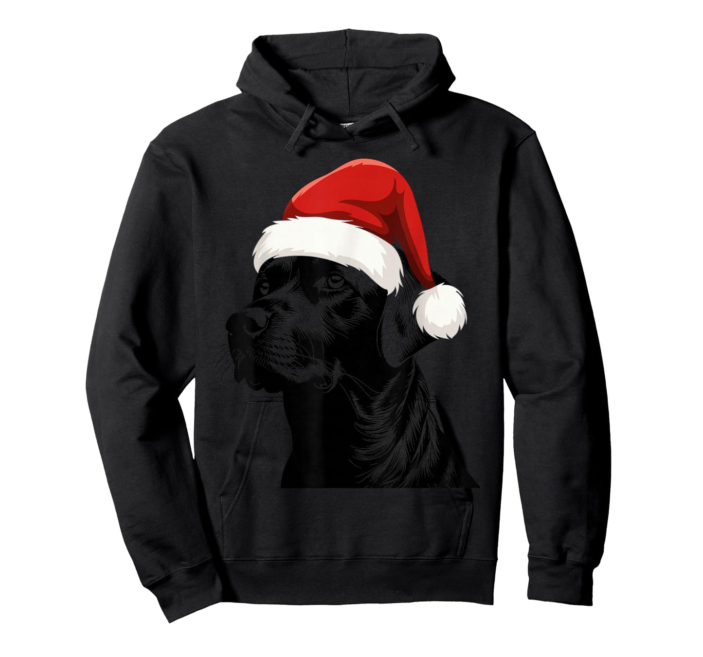 Black Lab Labrador Santa Hat Christmas Holiday Pet Lover T-Shirt