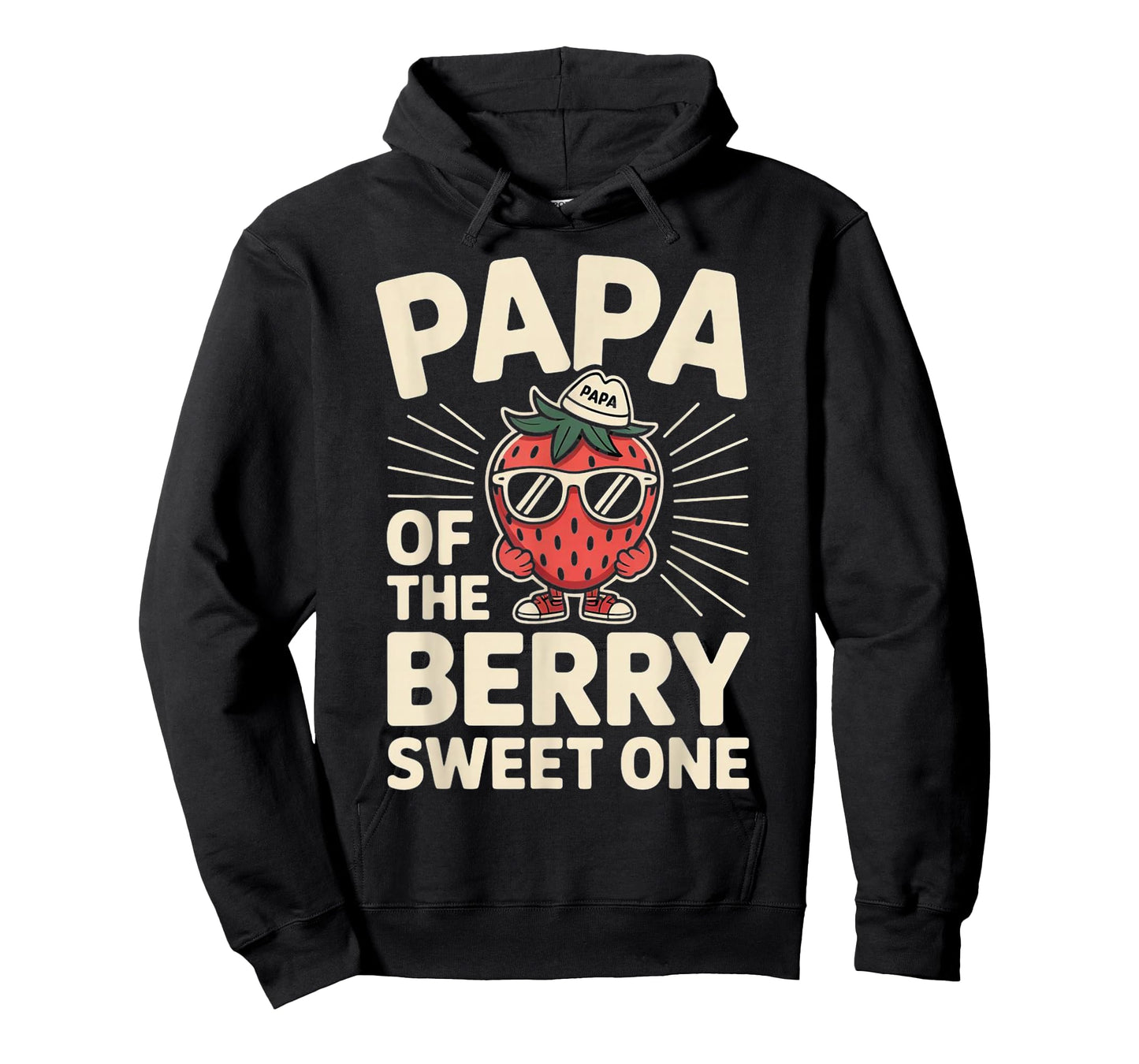 Papa of The Berry Sweet One Funny Dad Strawberry T-Shirt