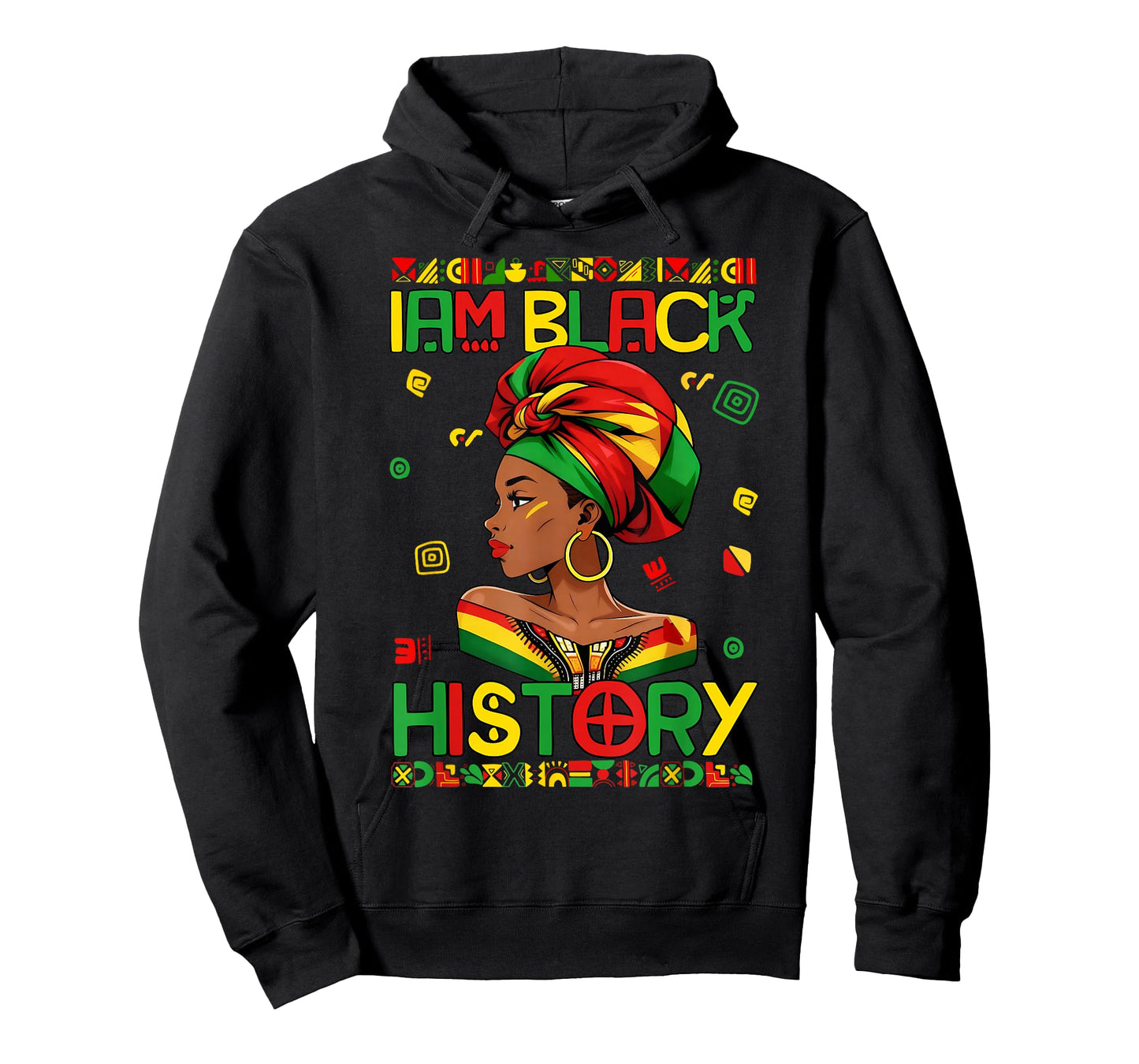 I Am Black History Black Woman African Melanin Queen Africa T-Shirt