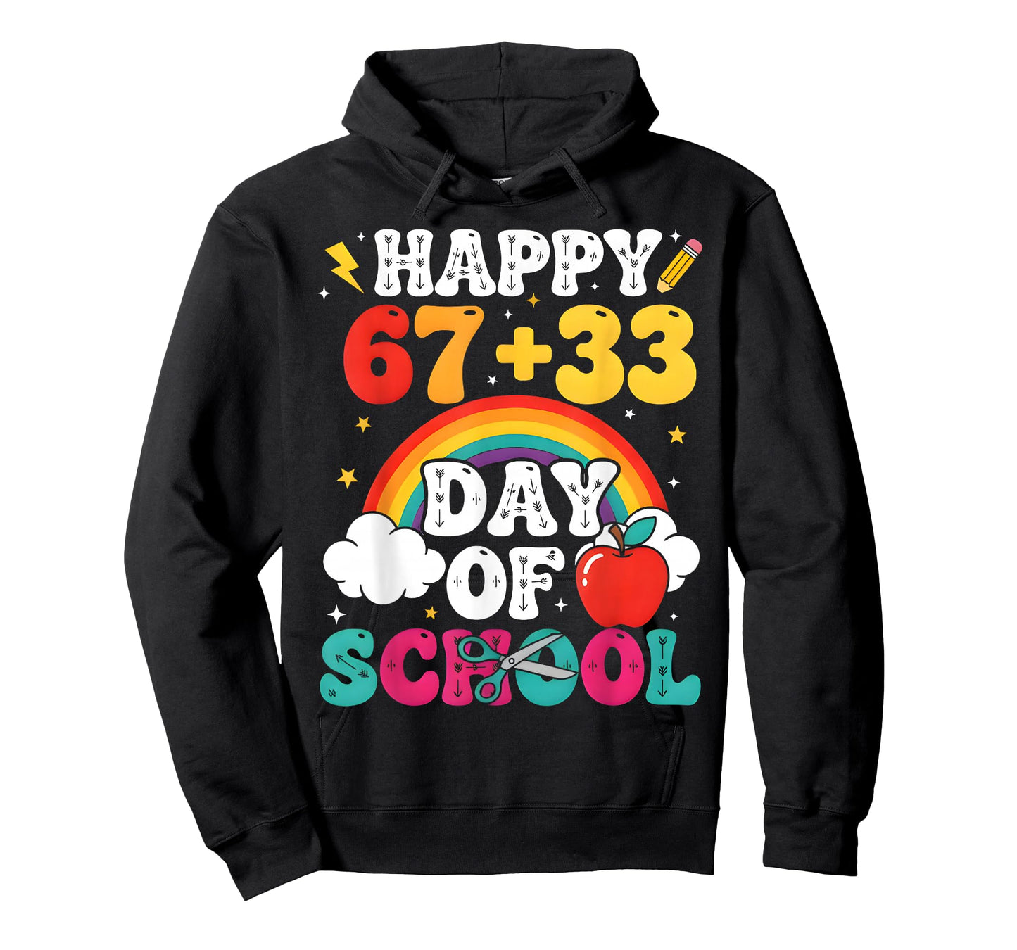 Happy 67+33 100 Days of School Teacher Student Meme 67 T-Shirt