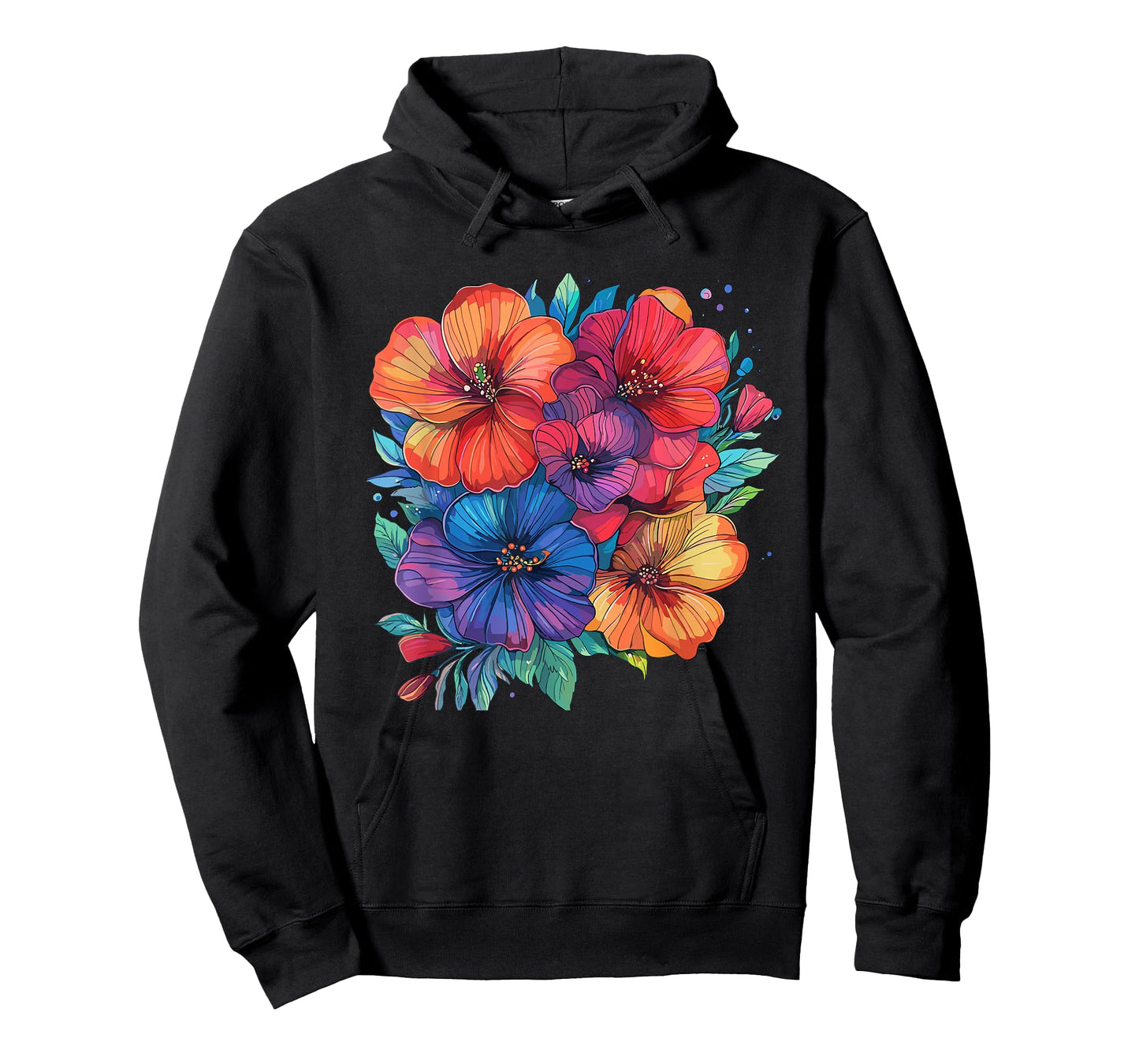 Colorful Hibiscus Flower Bouquet Tropical Floral T-Shirt