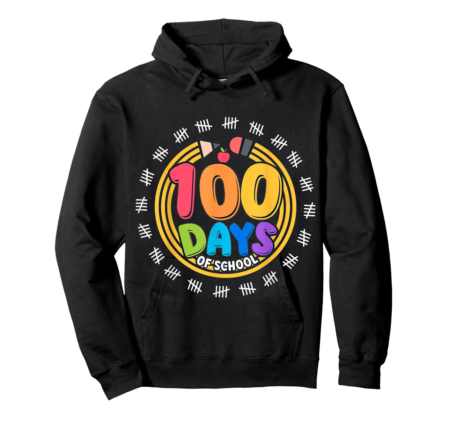 100 Days of School Colorful Tally Marks Kids T-Shirt