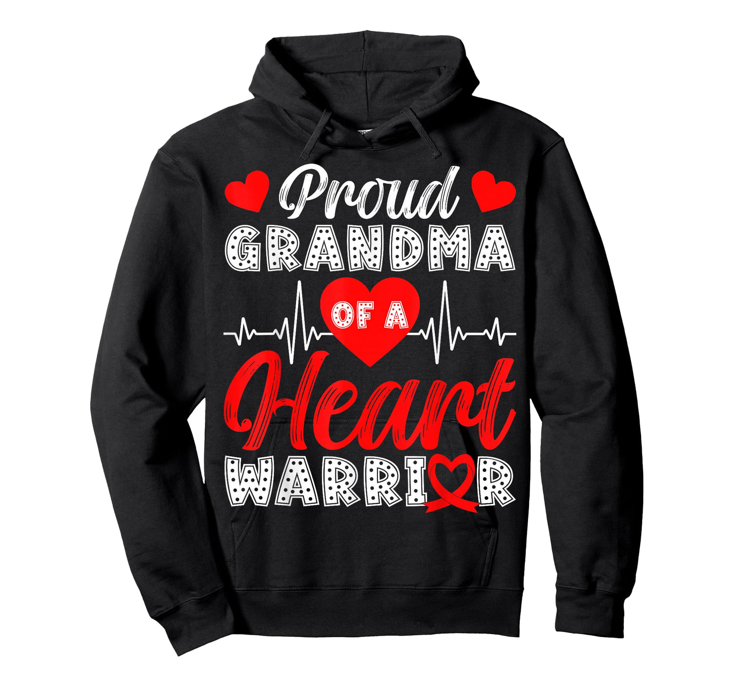Proud Grandma of Heart Warrior Heart Disease Awareness T-Shirt