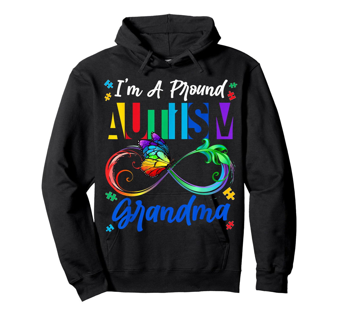 I'm A Proud Autism Grandma Butterflies Autism Awareness T-Shirt