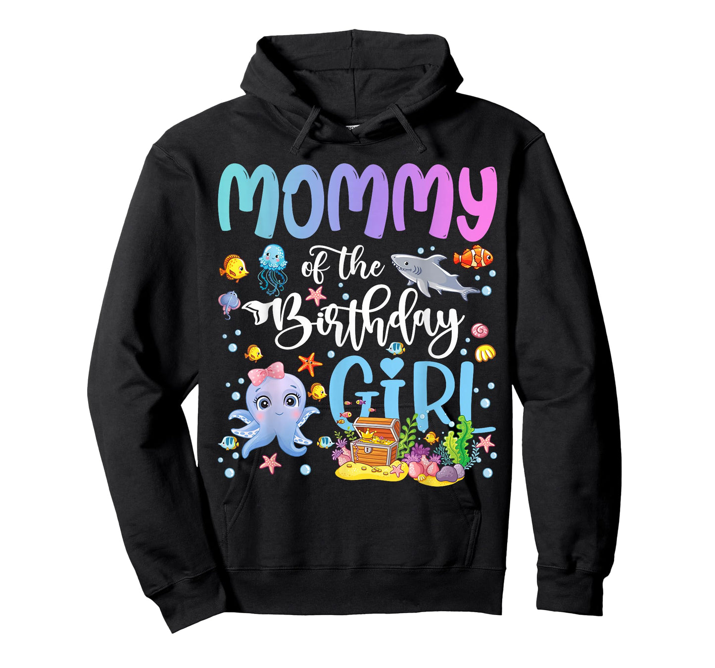 Mommy of The Birthday Girl Sea Fish Ocean Aquarium T-Shirt