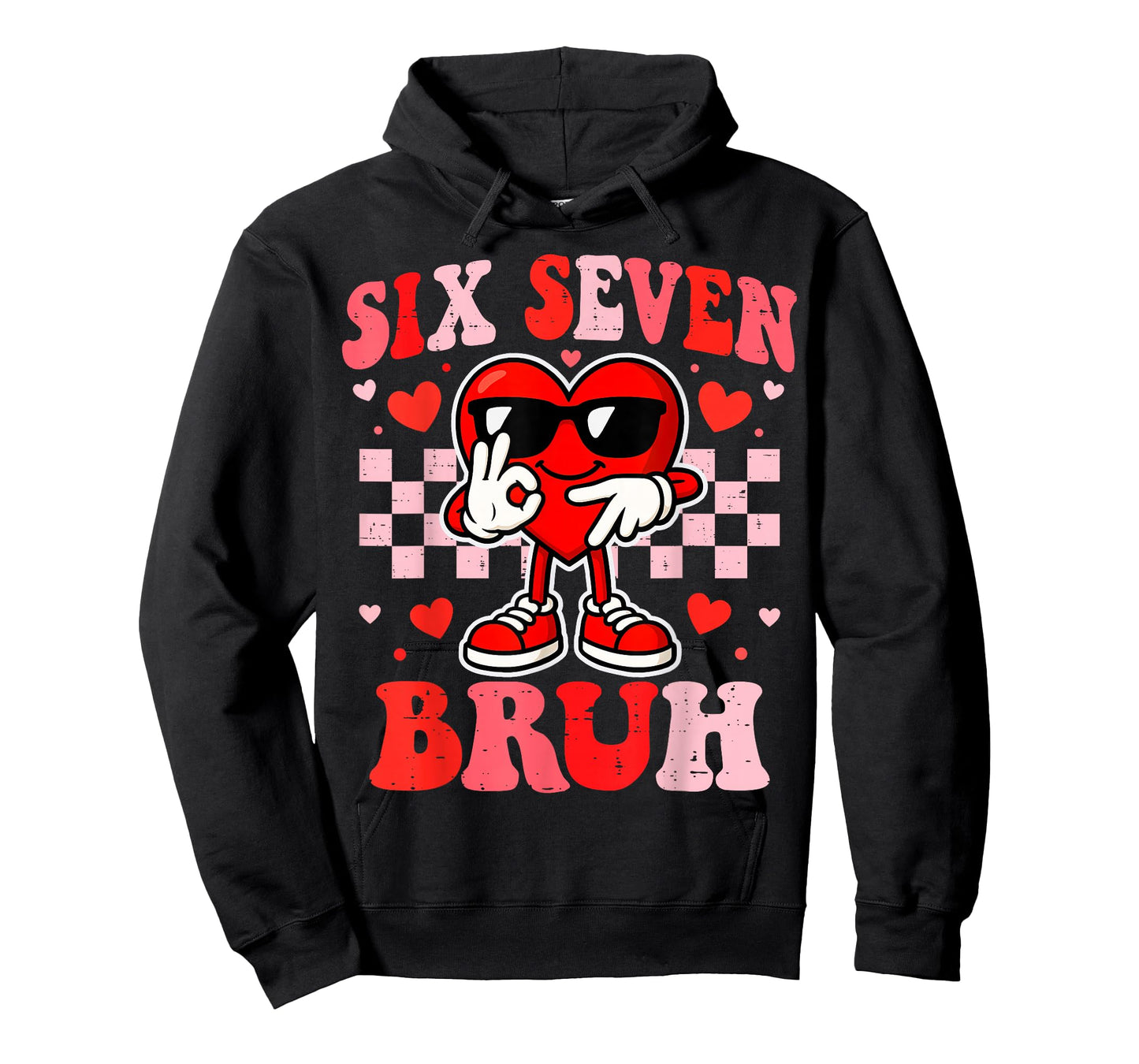 67 Valentine Heart Funny Six Seven Bruh Meme Boys Teens Kids T-Shirt