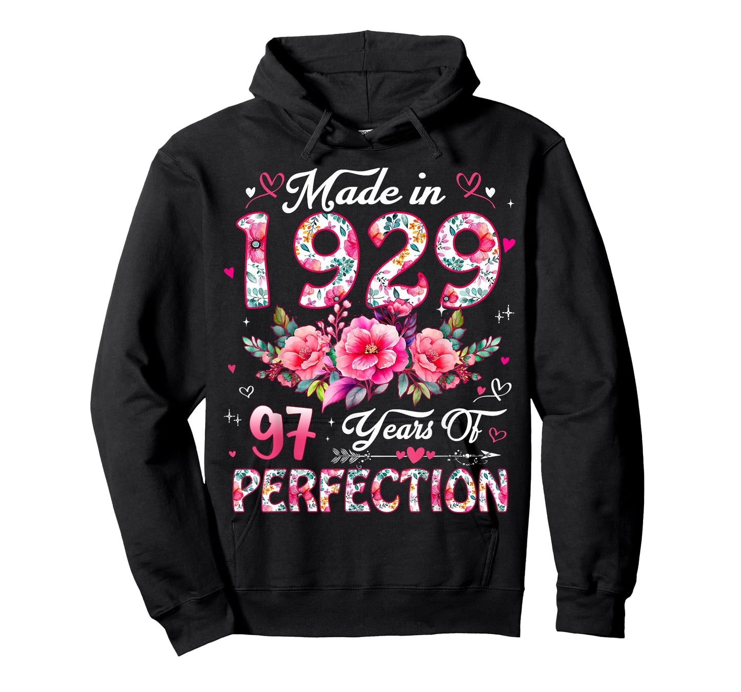97 Year Old Made in 1929 Floral 97th Birthday Women T-Shirt