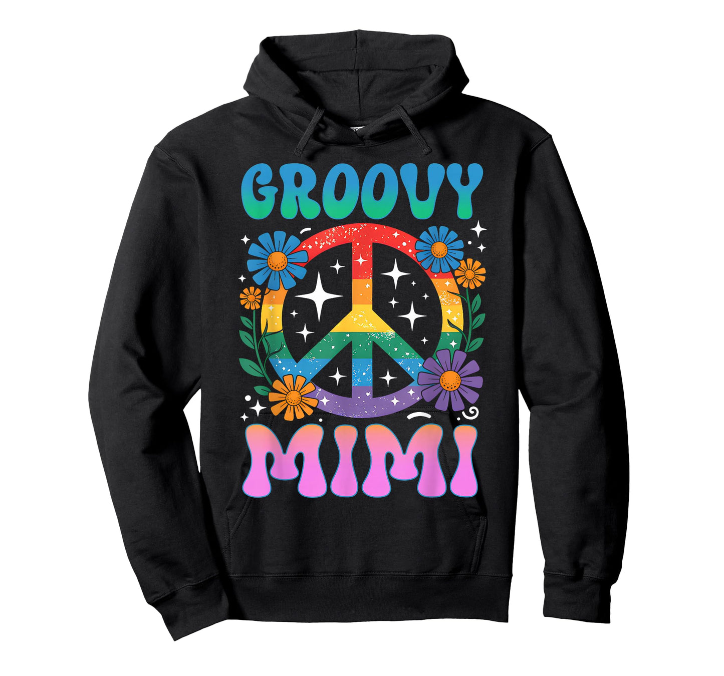 Groovy Mimi Floral Hippie Funny Mother's Day Mom Women T-Shirt