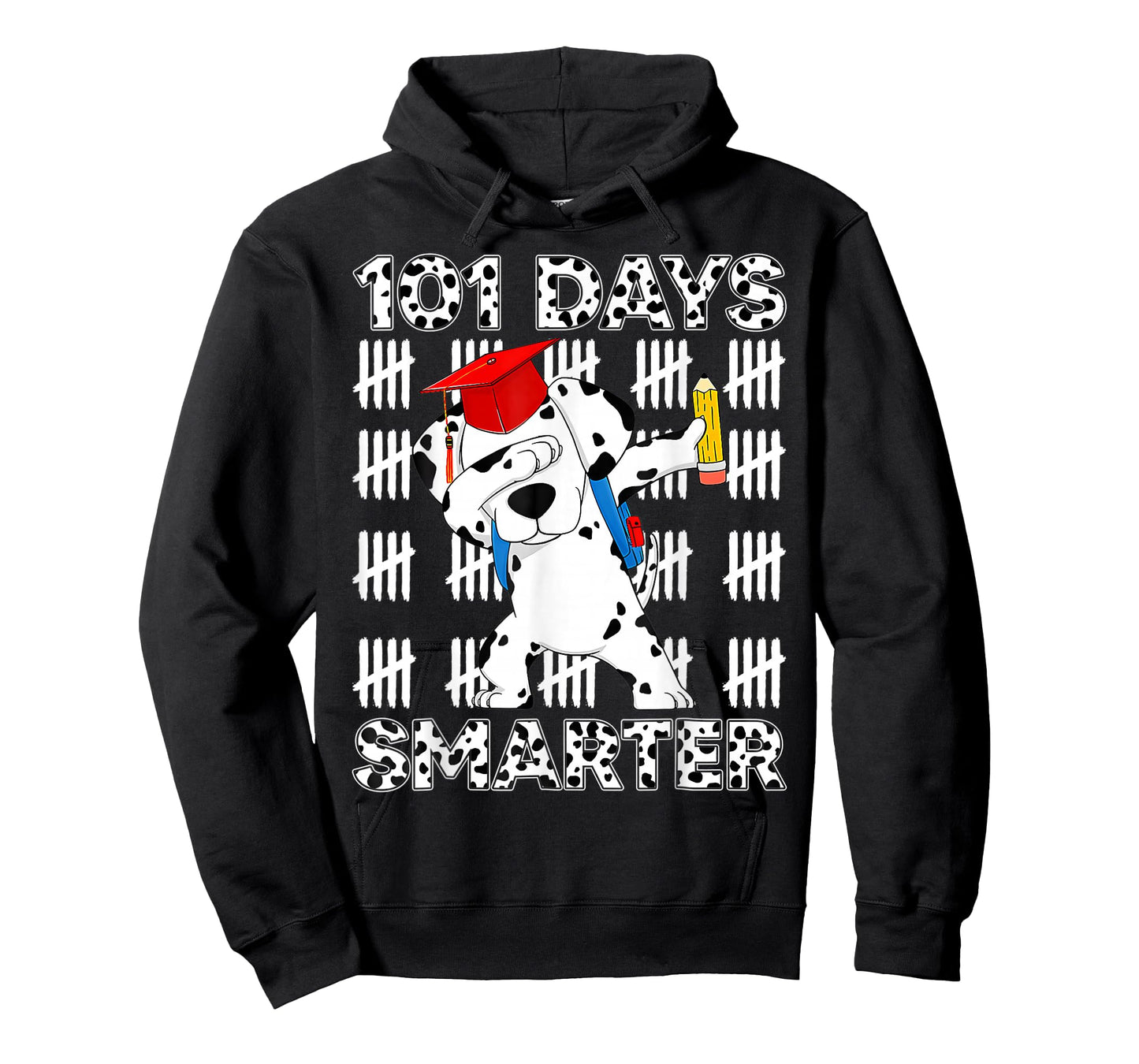 100 Days of School Dalmatian Dog Kids 100 Days Smarter T-Shirt