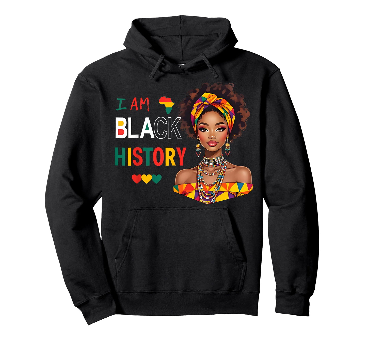 Love Black Woman African Melanin Queen I Am Black History T-Shirt