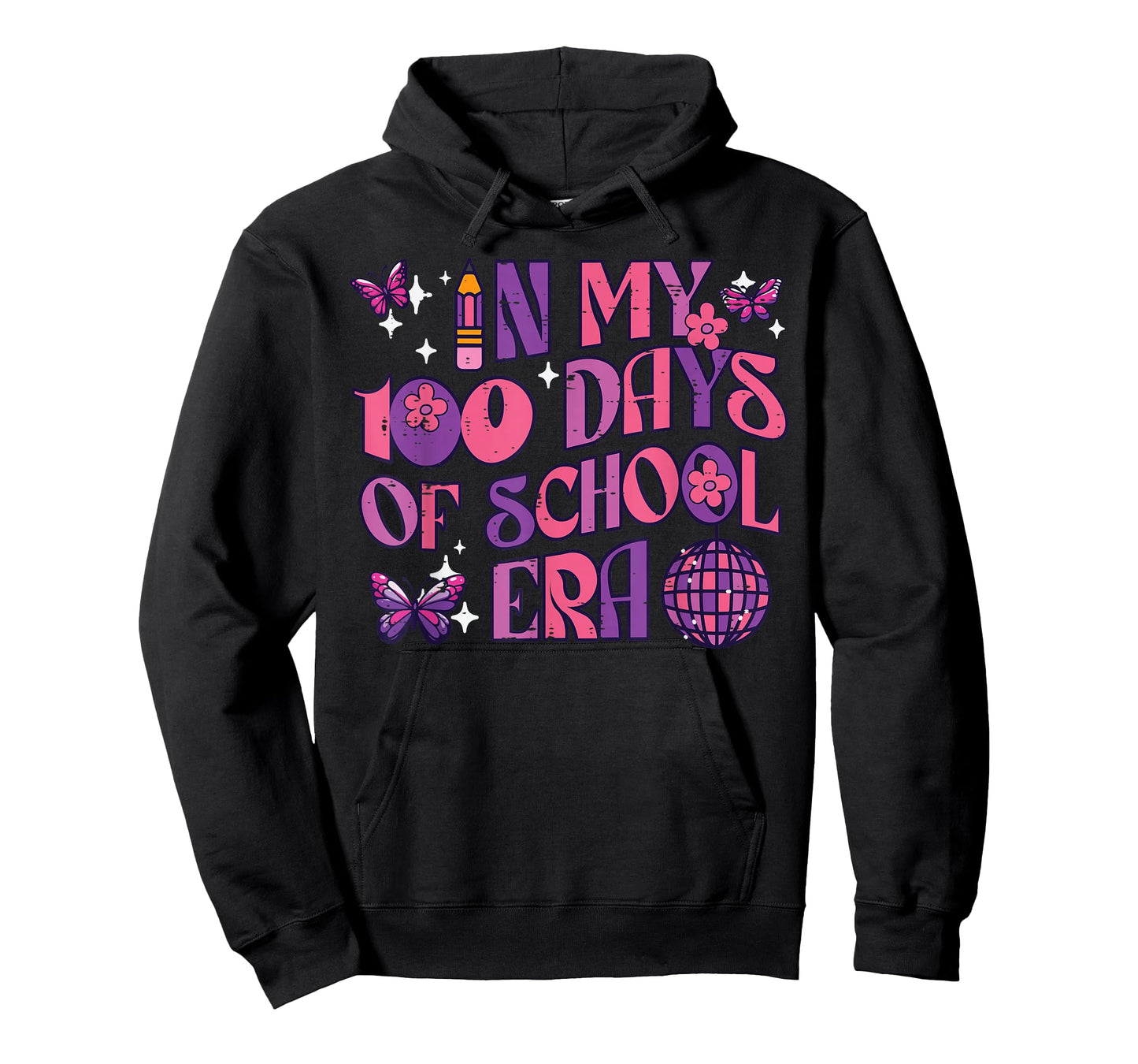 in My 100 Days of School Era Retro 100th Day Women Girl Kids T-Shirt