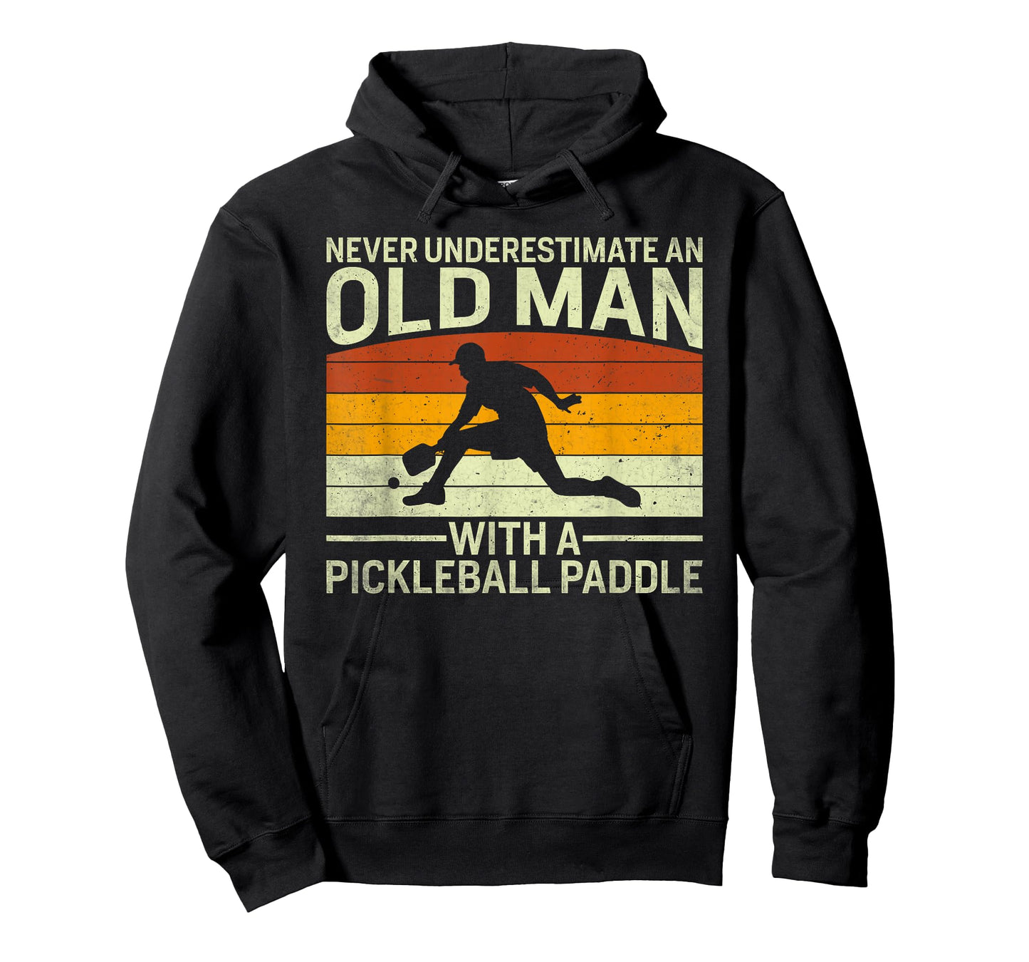 Funny Old Man with Pickleball Paddle Grandpa dad papa T-Shirt
