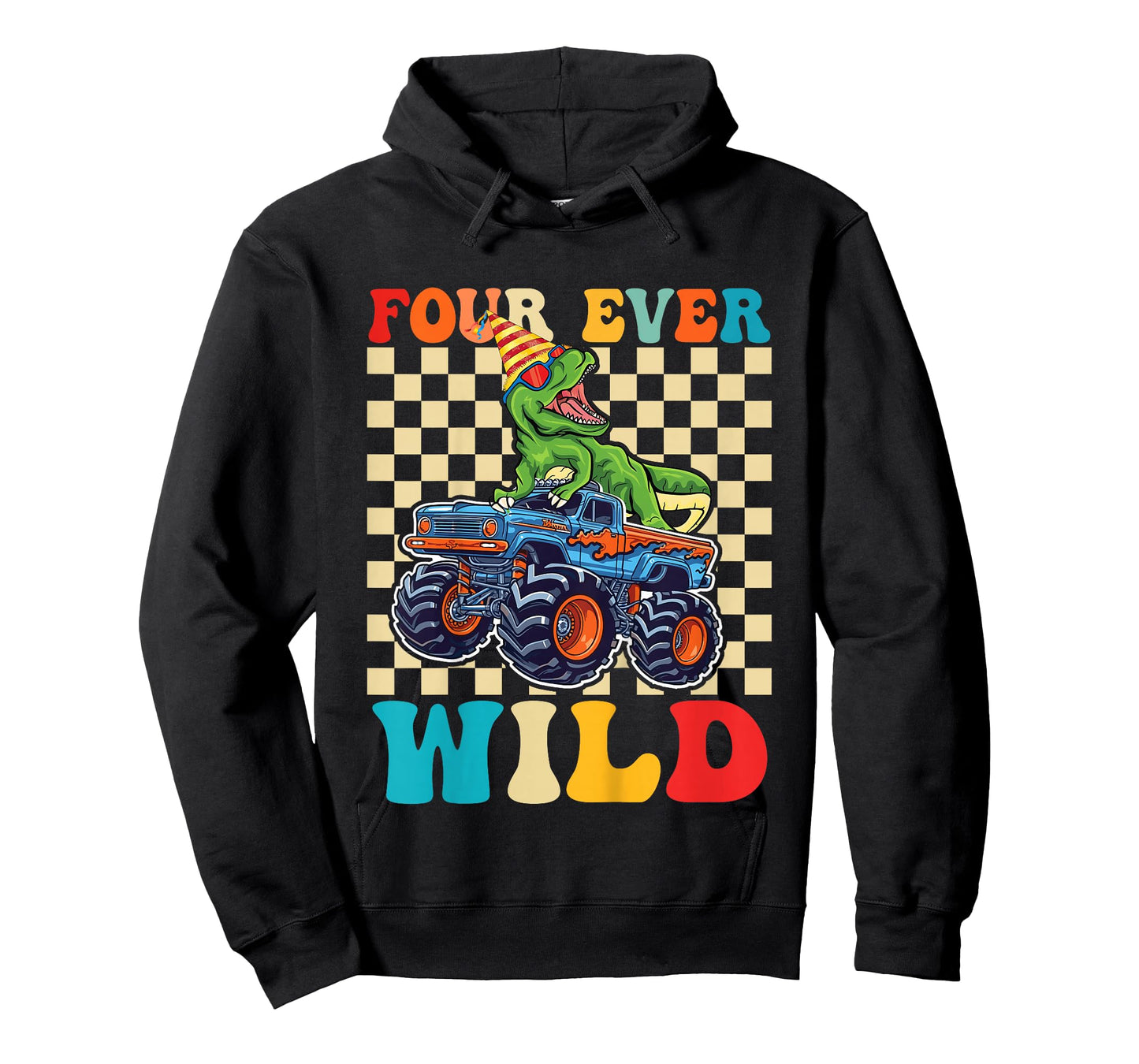 4th Birthday Monster Truck 4 Year Old Boys 4th Party T-Shirt
