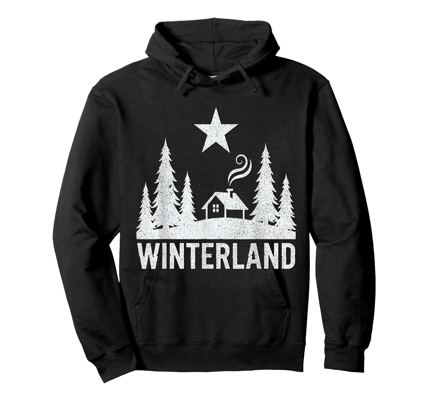 Winterland Rustic Cabin Forest Star Grunge Winter Snow T-Shirt