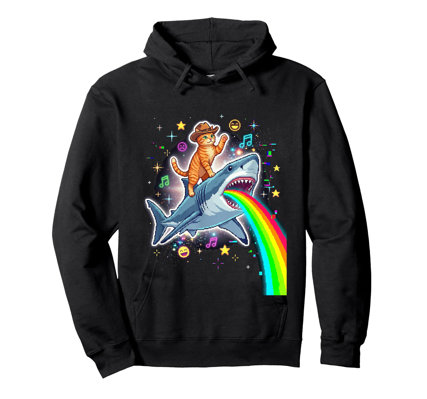 Shark Rainbow Pixel Art T-Shirt