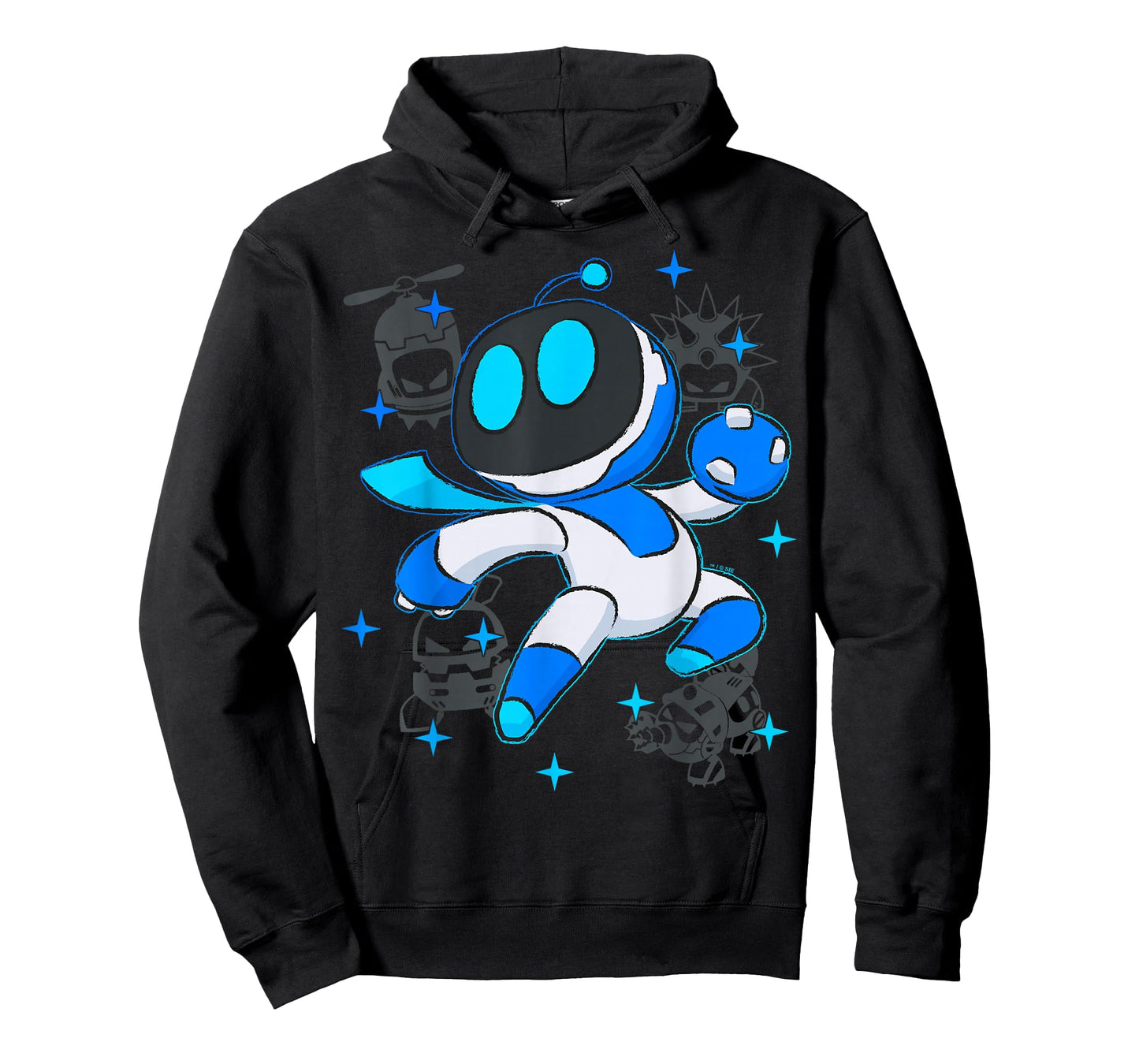 Astrobot PlayStation's Astro Bot Fighting Enemies in Space T-Shirt