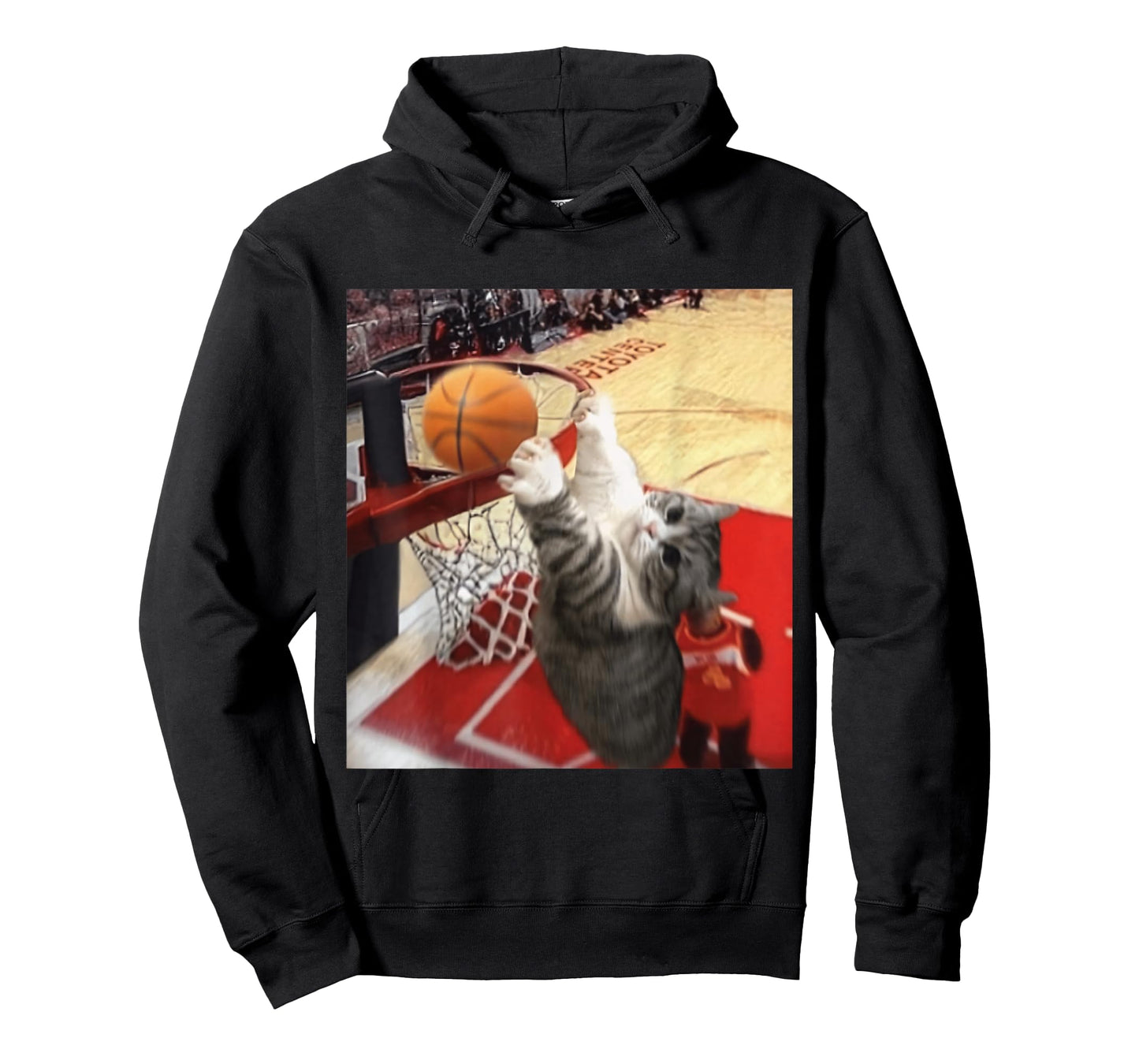 Vintage Funny Cat Dunking Basketball Meme Humor Cat Lovers T-Shirt