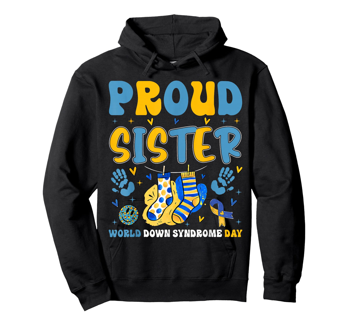 Retro Proud Sister World Down Syndrome Day Girl Women Kid T-Shirt