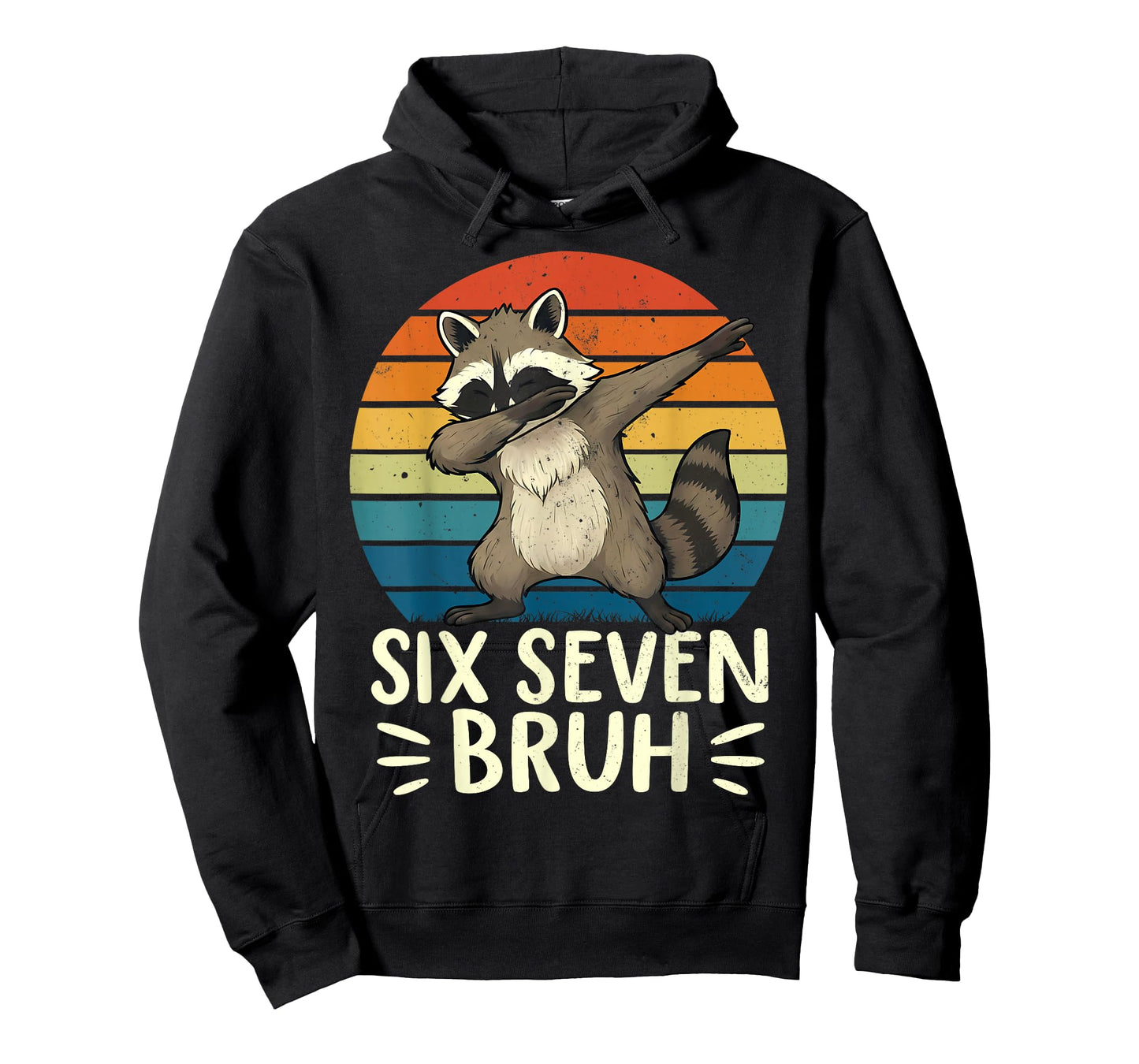 67 Meme Raccoon Funny Six Seven Bruh Raccoon for Kids Boys T-Shirt