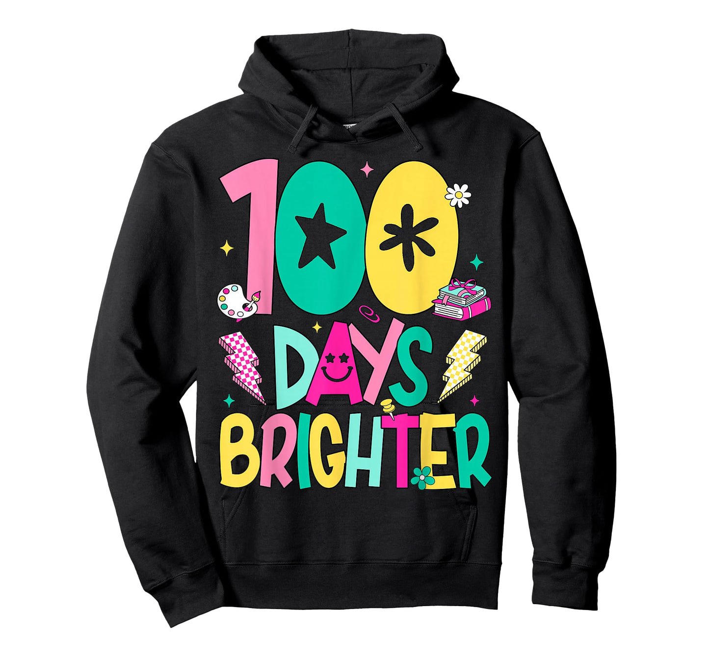 Preppy 100 Days Brighter Happy 100th Day of School Boy Girl T-Shirt