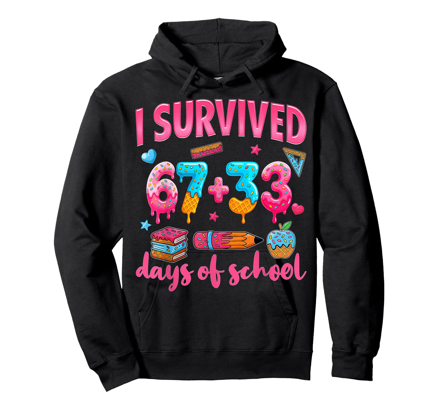 I Survived 67 33 Days of School 100 Days of School 67 Meme T-Shirt