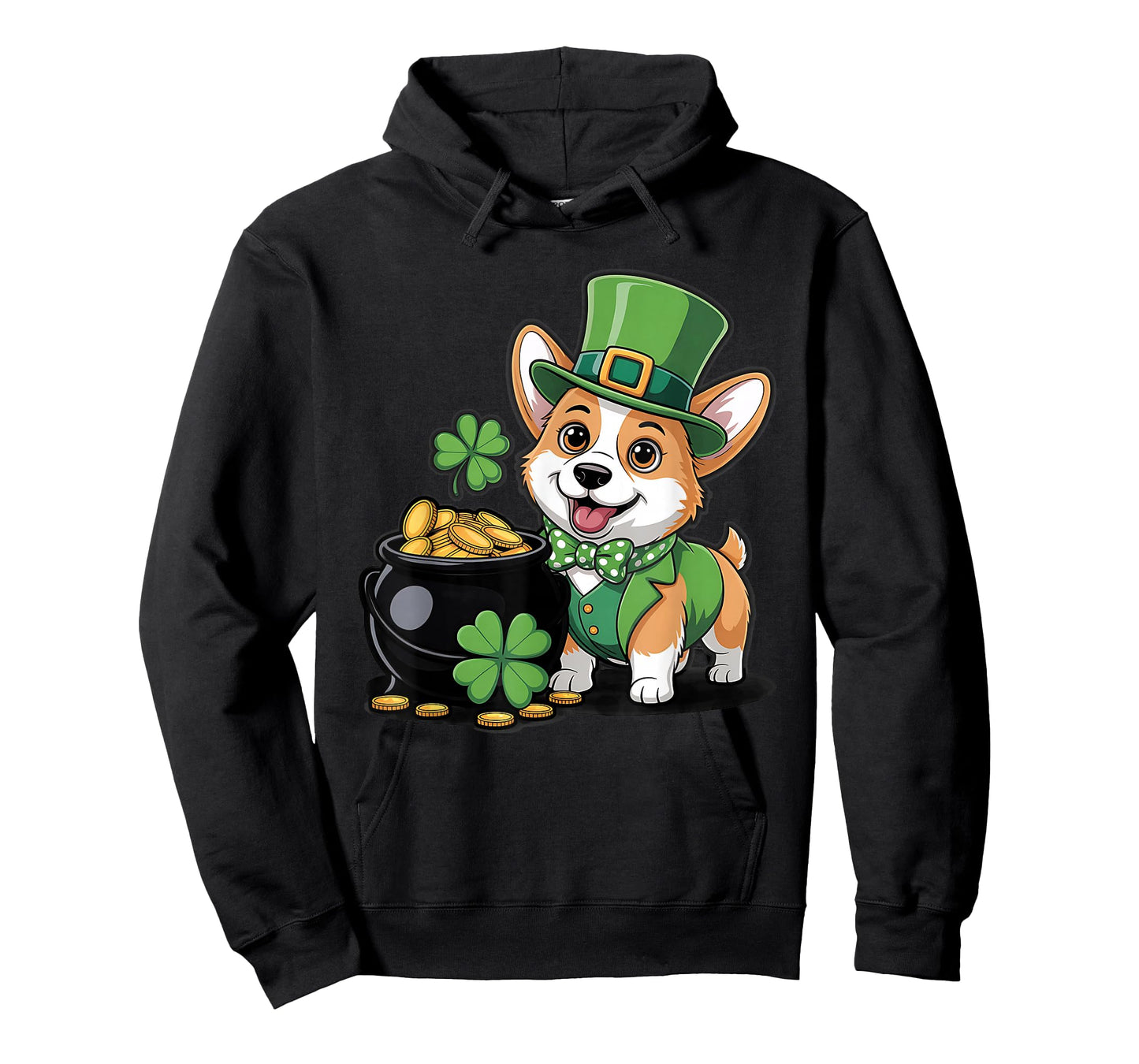 Cute Corgi Dog Shamrock Women Men Kids St Patrick's Day T-Shirt