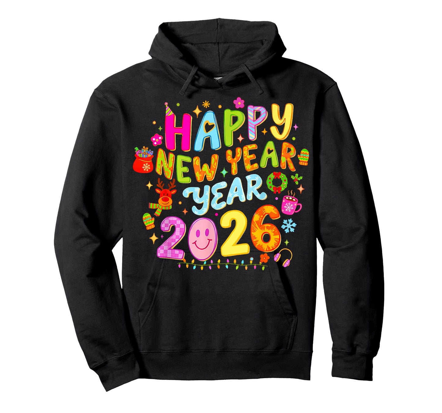 Happy New Year 2026 Funny Colorful Teacher and Student Gifts T-Shirt