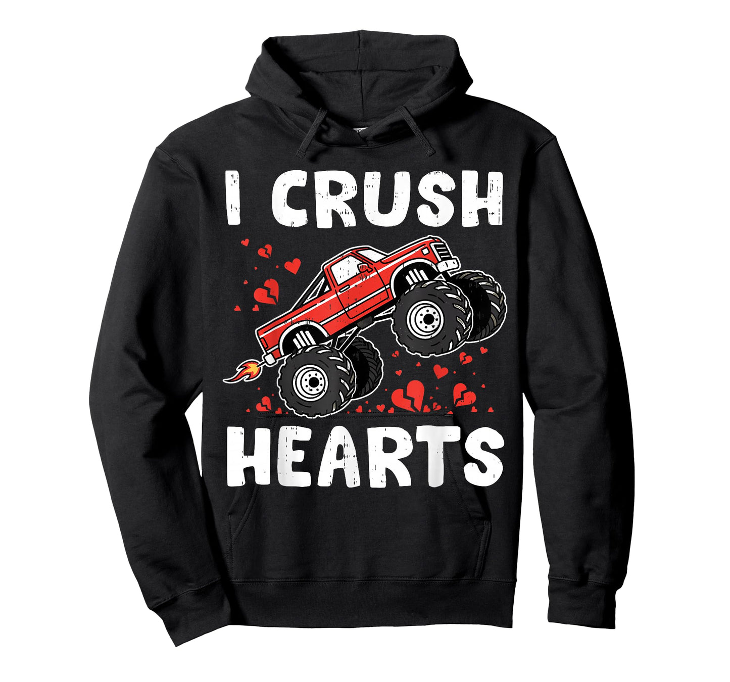 Funny Boys Valentines Monster Truck Tee Kids Toddlers Teens T-Shirt