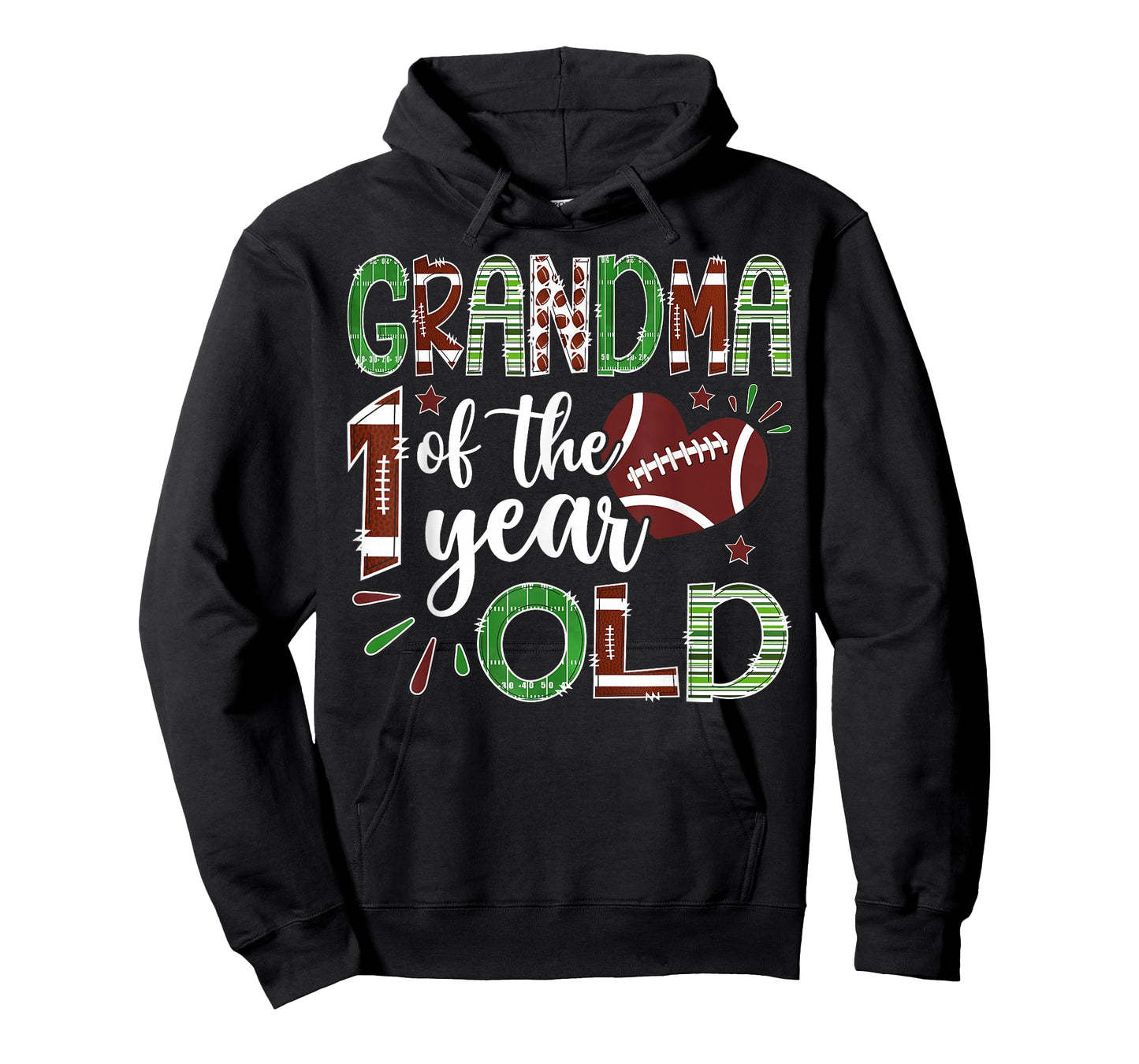 Grandma of The 1 Year Old Football First Birthday Boy T-Shirt