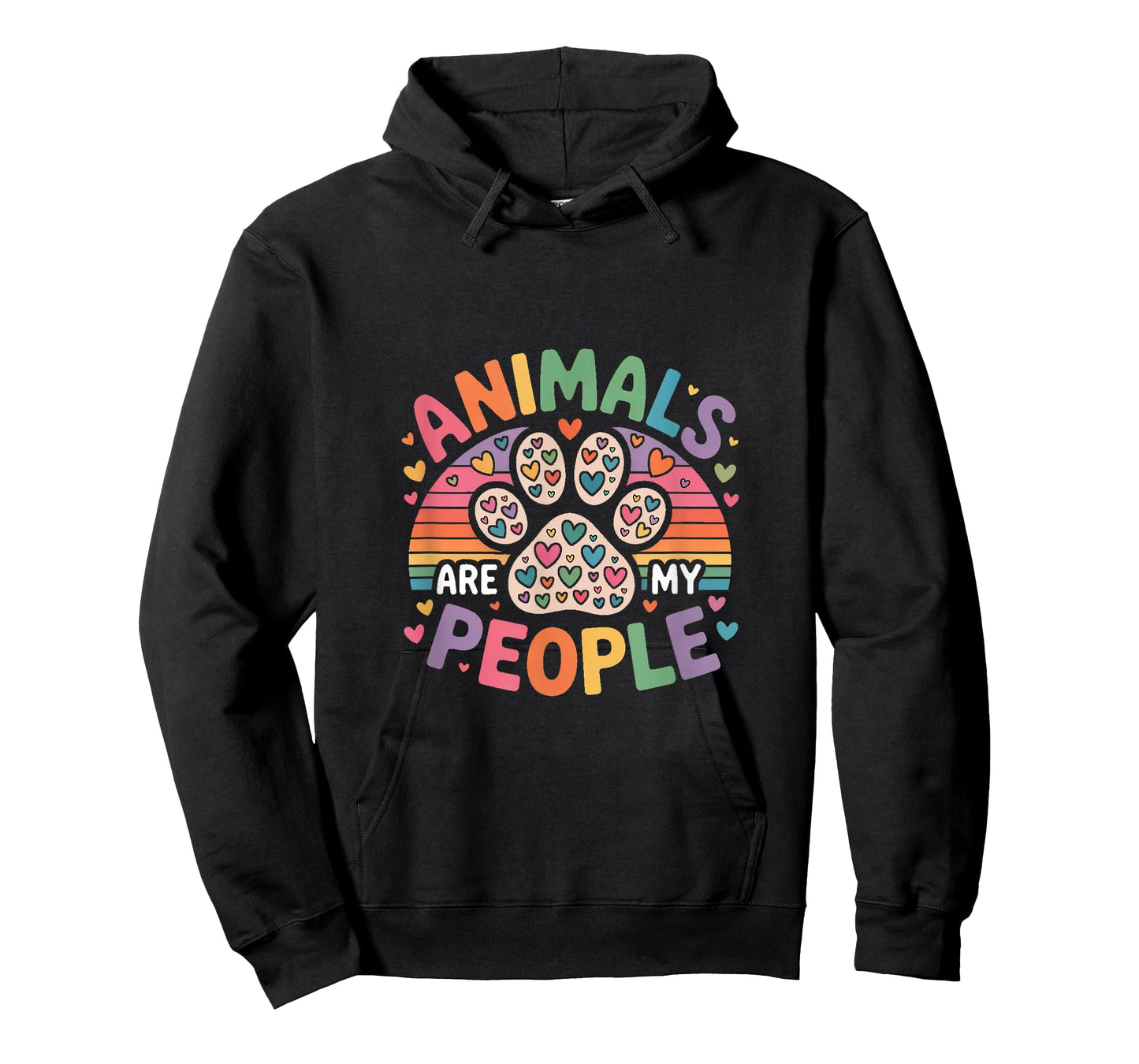 Animals are My People Rainbow Paw Animal Lover T-Shirt