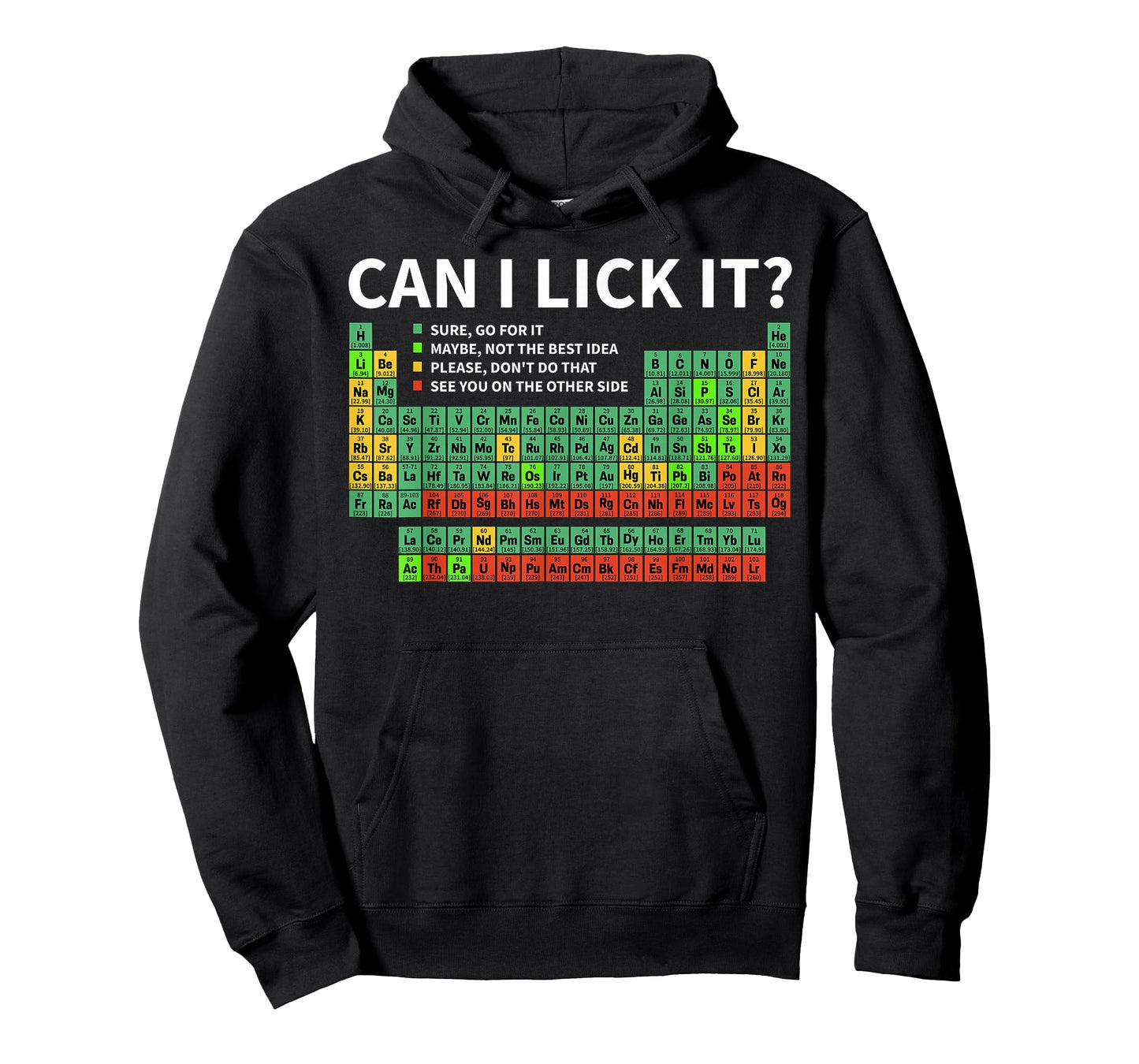 Can I Lick It Funny Periodic Table of Elements Science T-Shirt