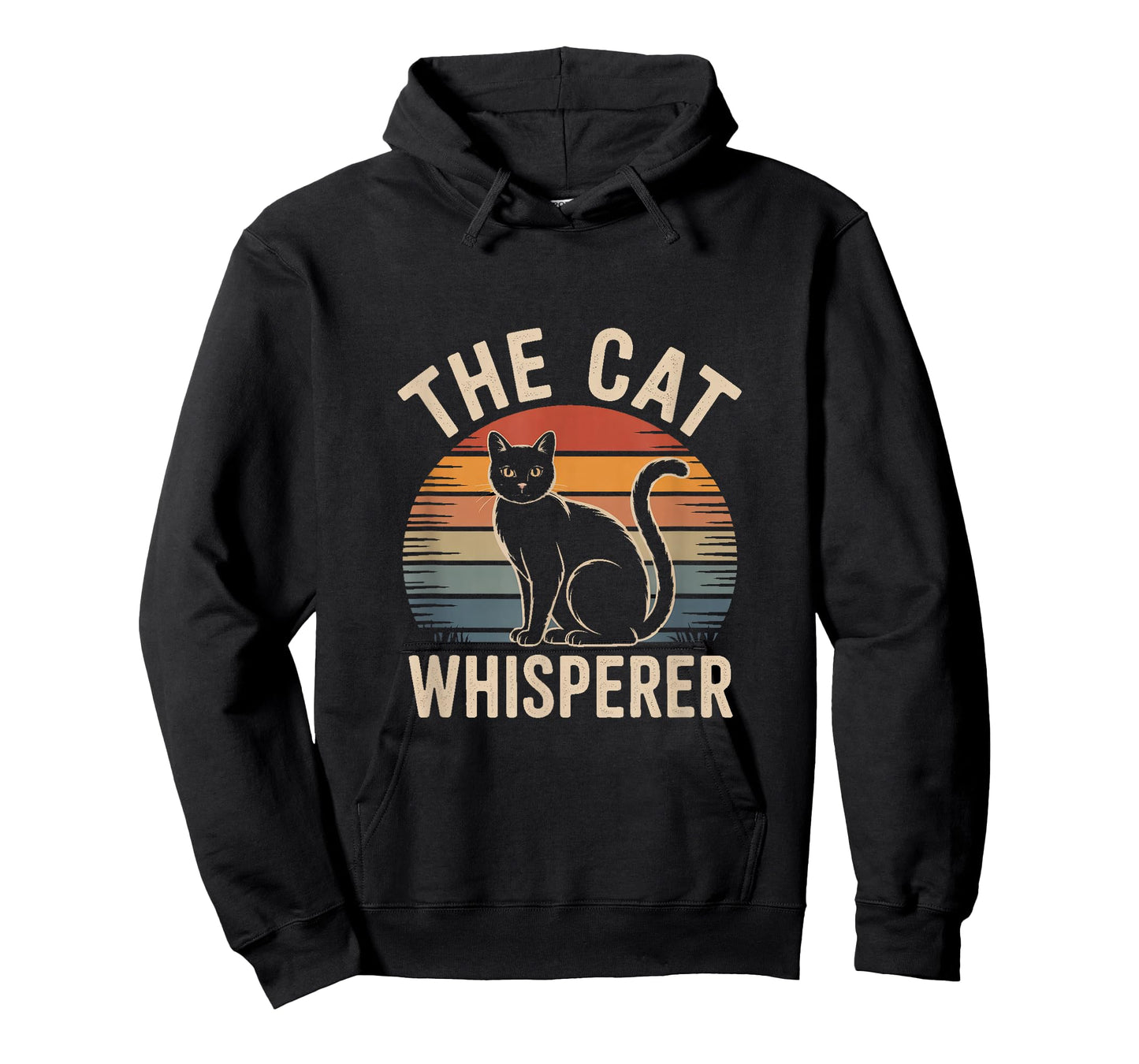 The Cat Whisperer Retro Black Cat Lover T-Shirt