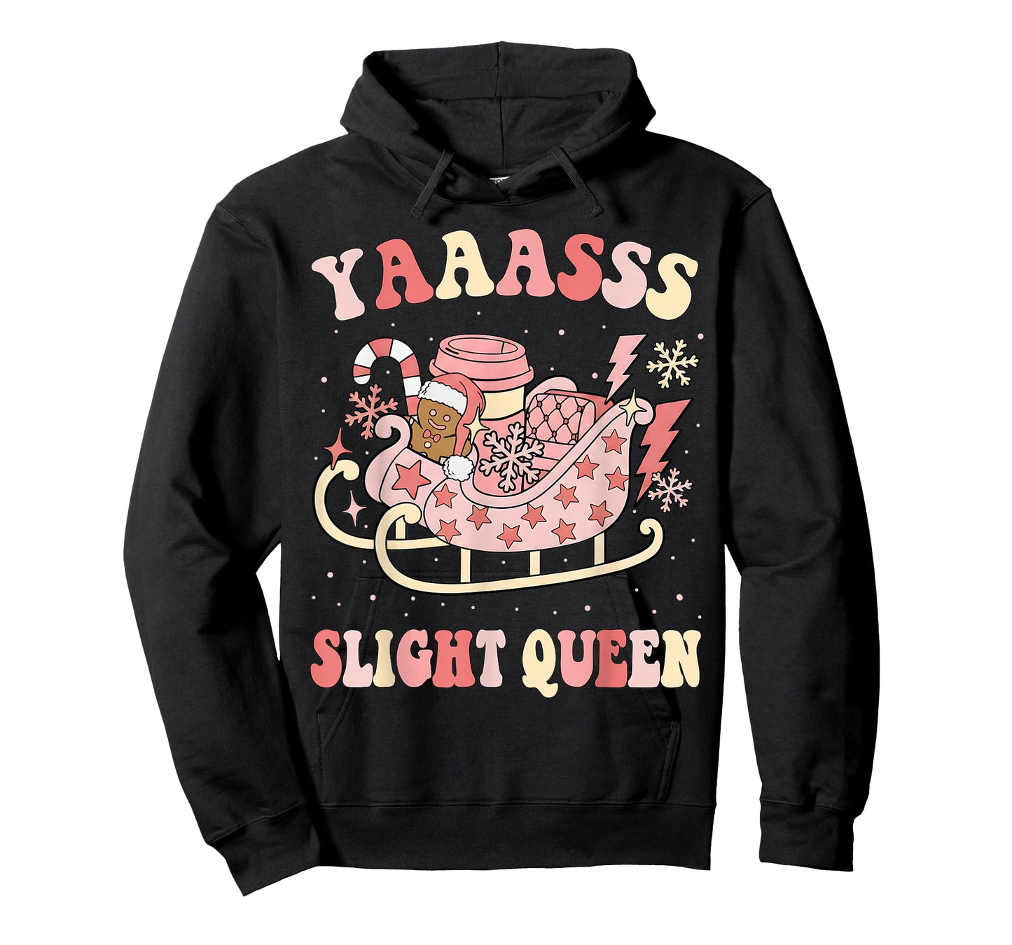 Yaaasss Sleigh Queen Sleigh Girl Matching Christmas Pajamas T-Shirt
