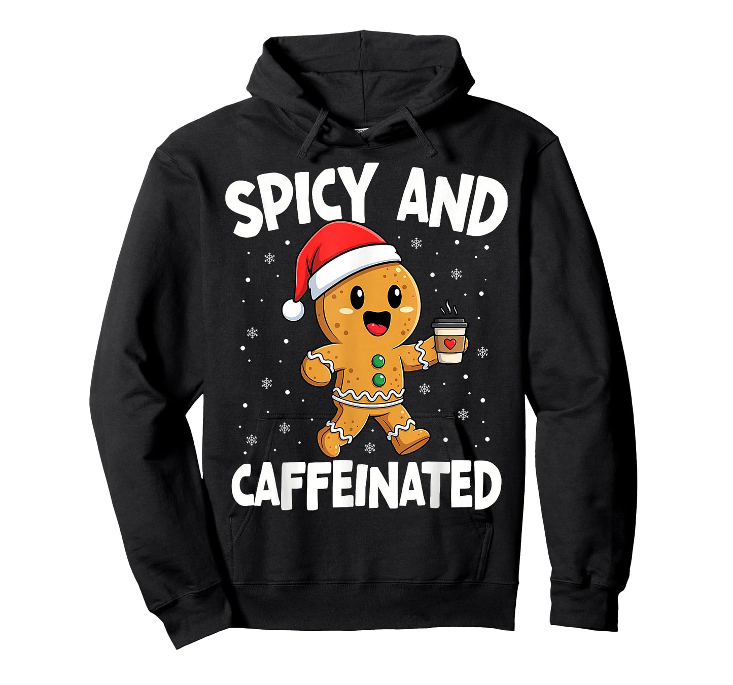 Spicy and Caffeinated Coffee Women Gingerbread Christmas T-Shirt