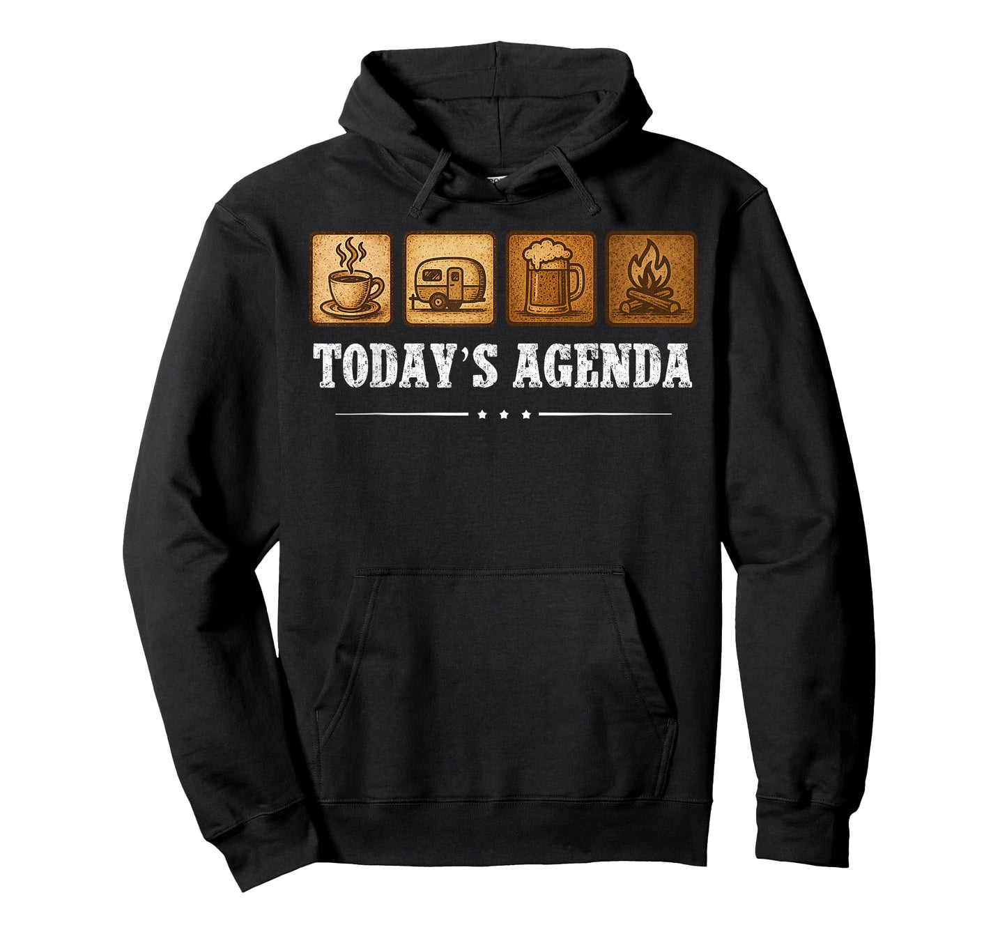 Today's Agenda Funny Hiking Camping T-Shirt