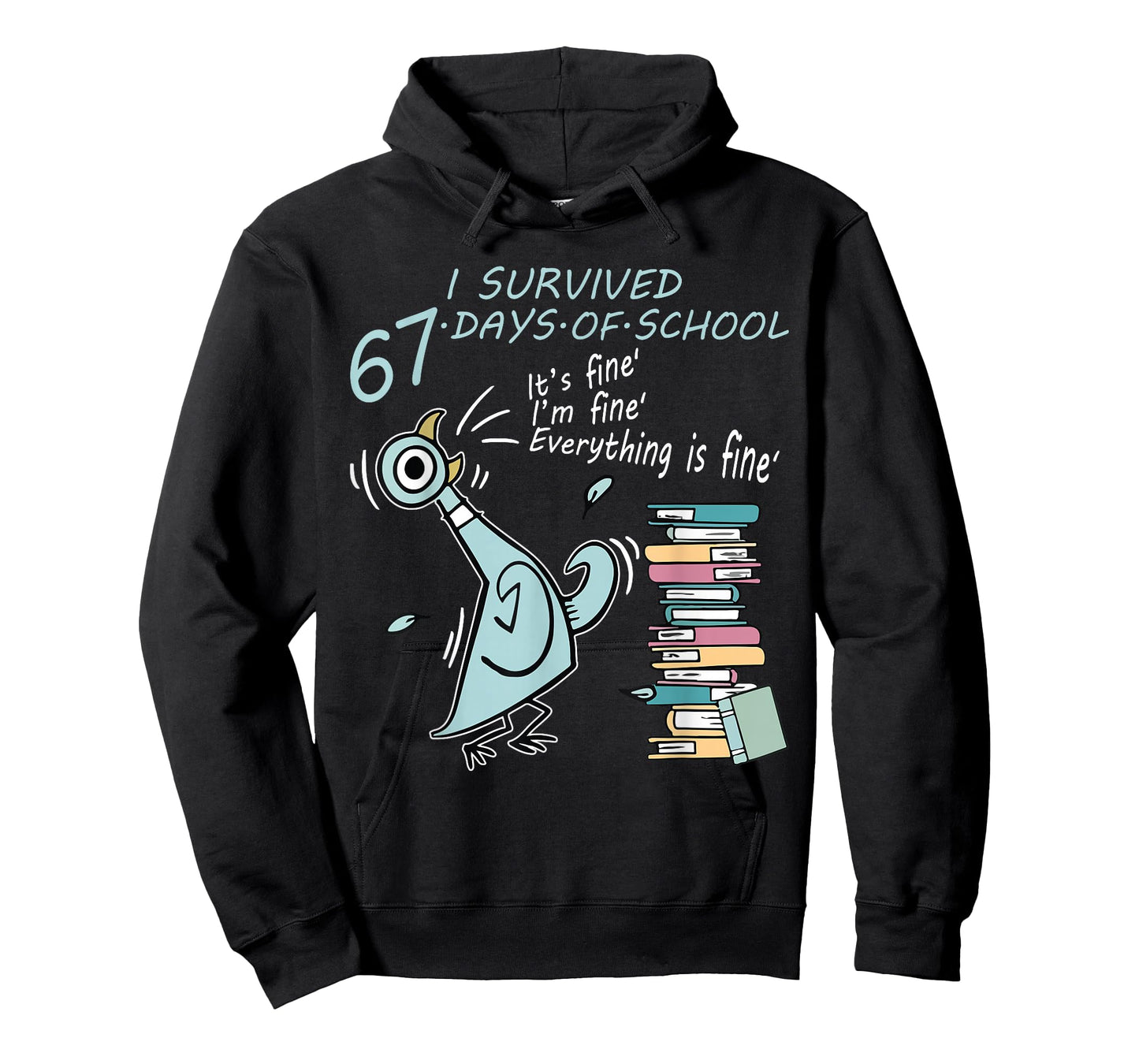 I Survived 67 Days of School Funny Pigeon 67th Day Teacher T-Shirt