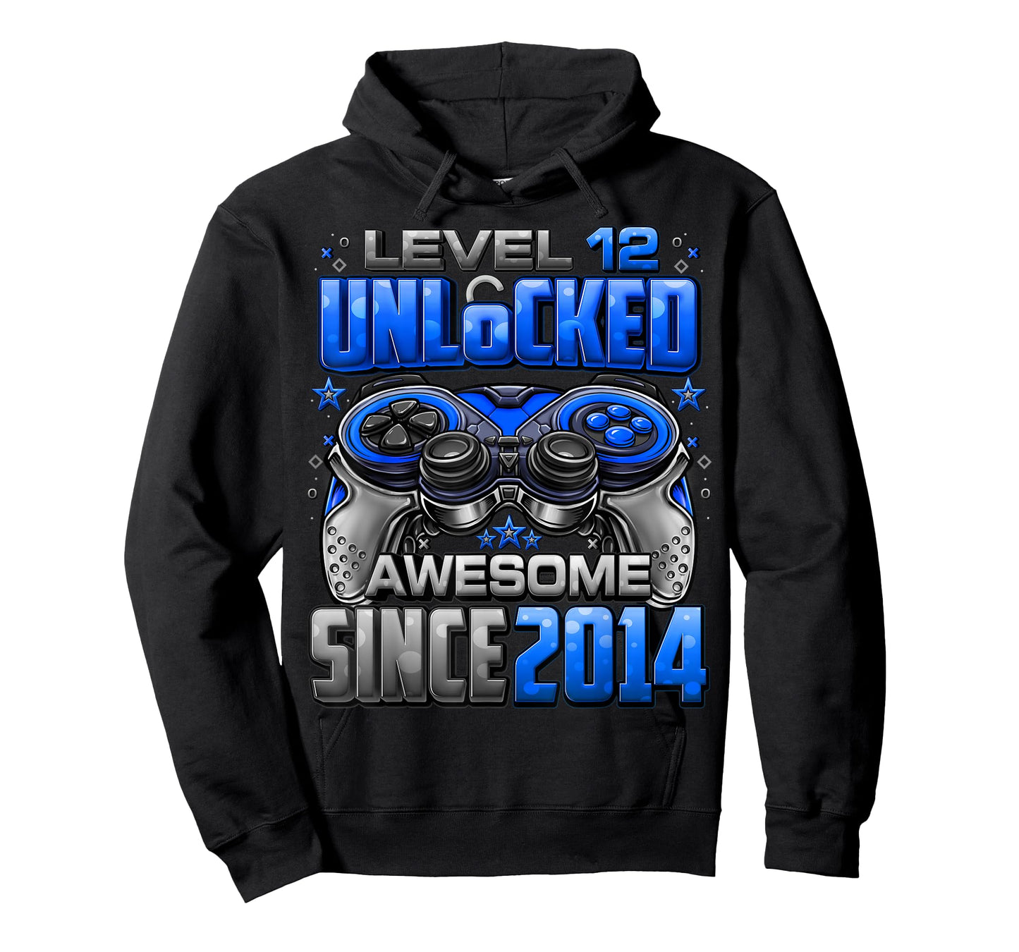 Level 12 Unlocked Awesome Since 2014 12th Birthday Gaming T-Shirt