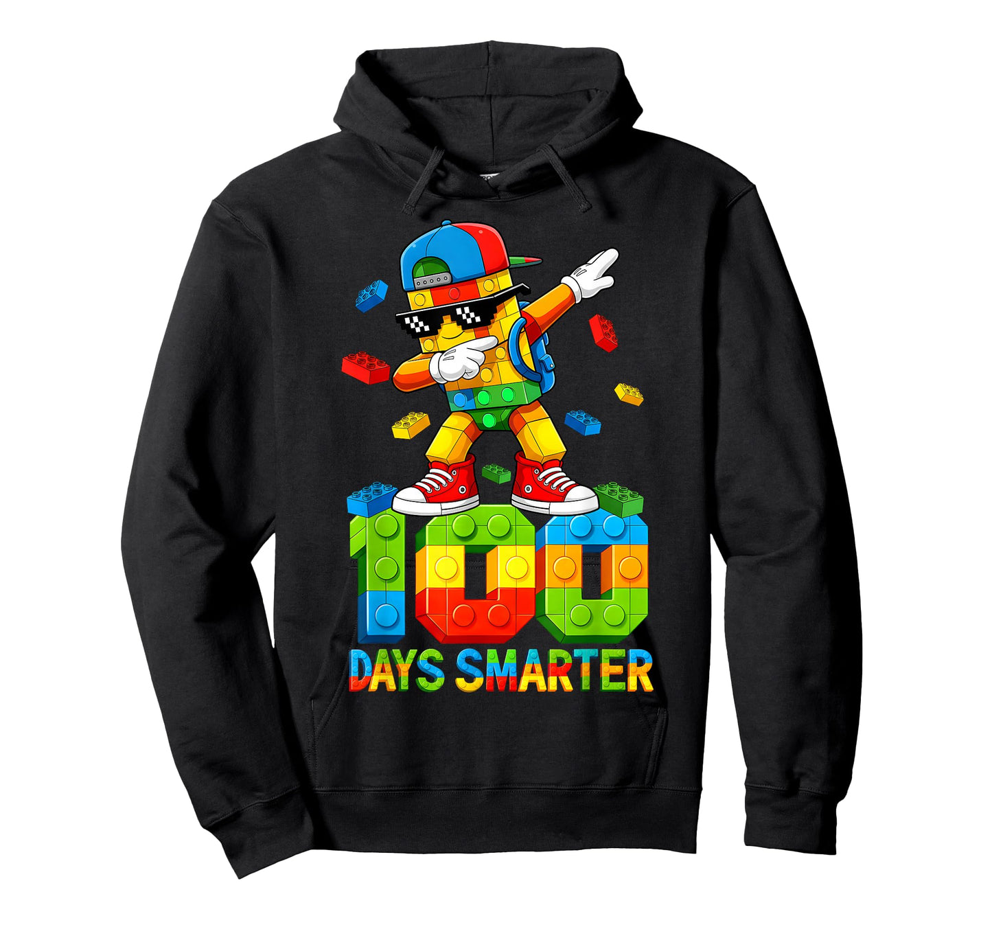 Dab Blocks Bricks Building 100 Days of School Smarter Boys T-Shirt