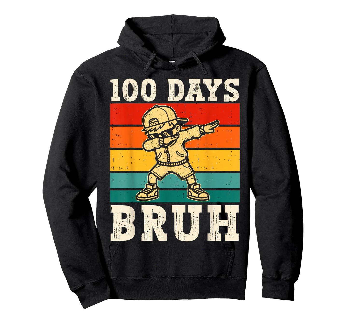 100 Days Bruh Dabbing Boys Funny 100th Day of School Kids T-Shirt