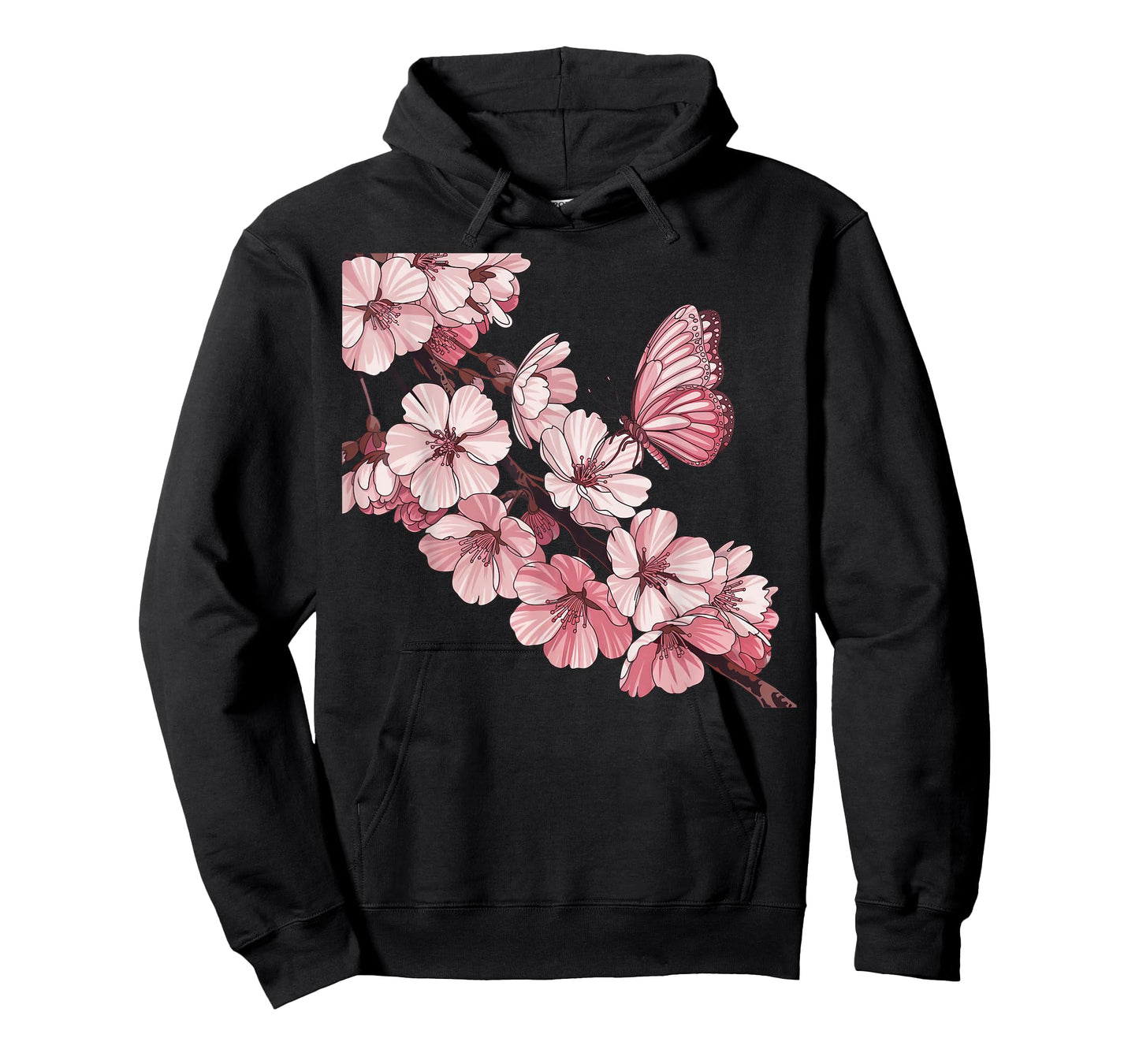 Sakura Blossom and Butterfly Japanese Art and Cherry Blossom T-Shirt