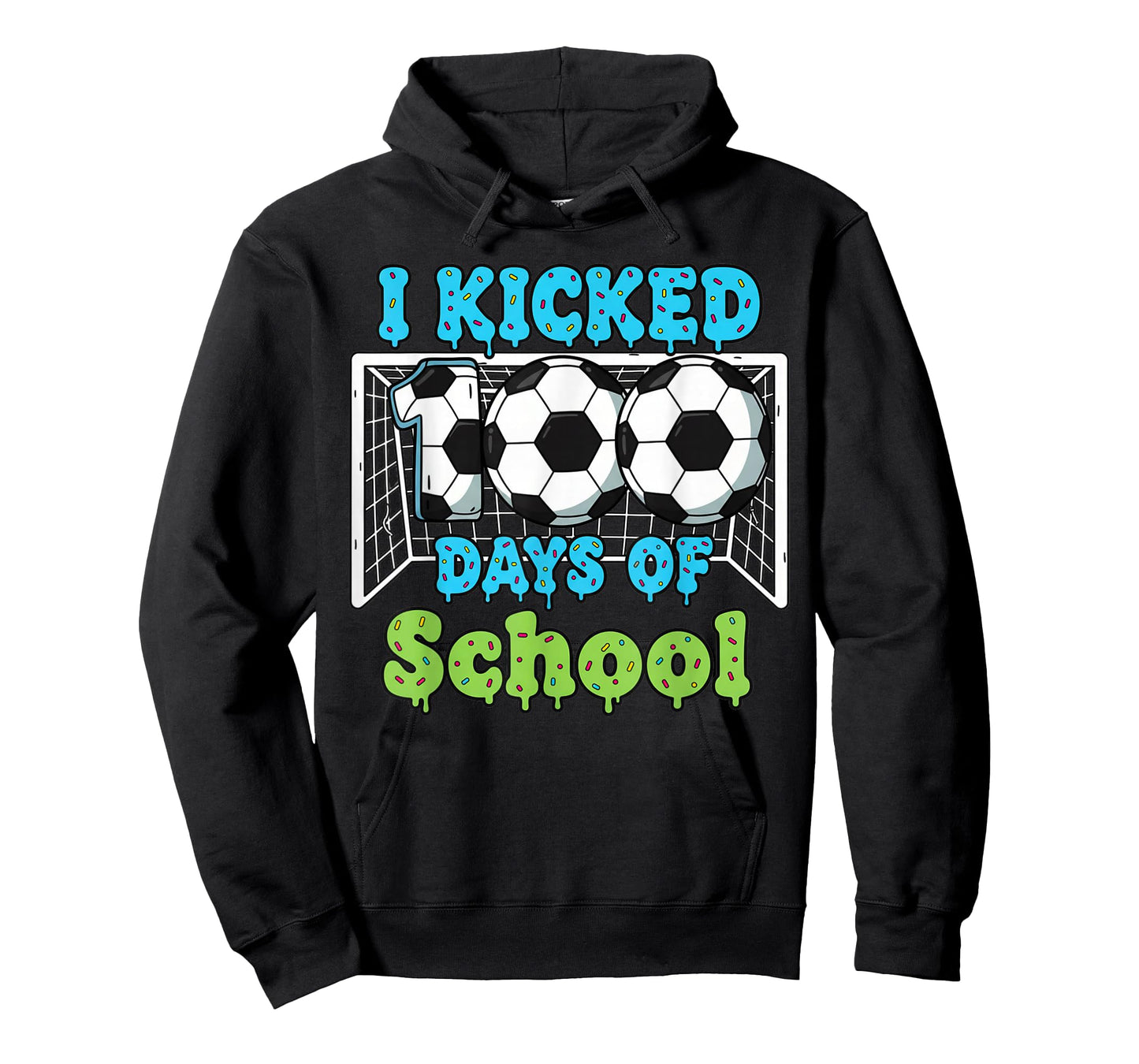 I Kicked 100 Days of School Soccer Funny Boys Kids Sports T-Shirt